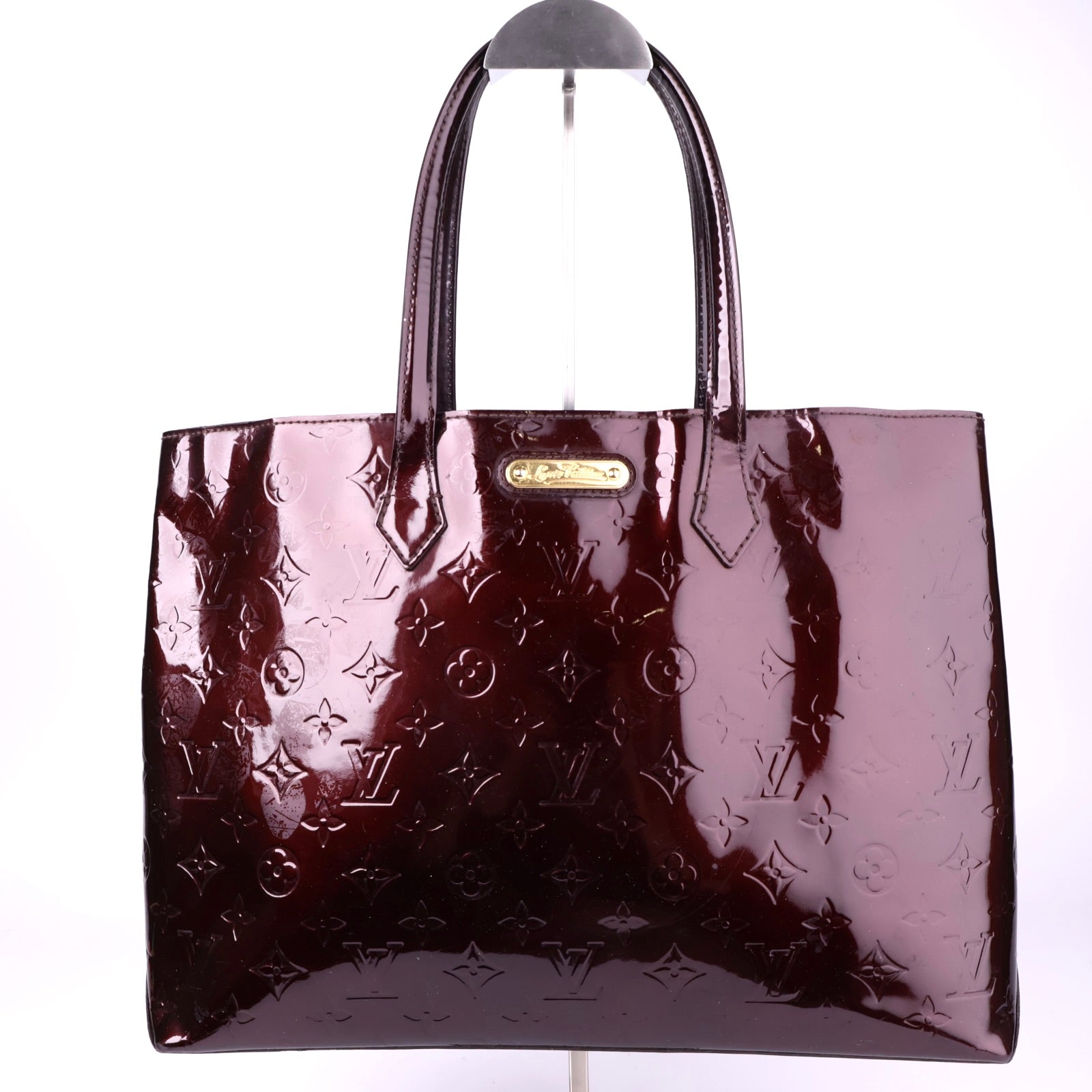 J3260 Louis Vuitton Rouge Fauviste Monogram Vernis Wilshire MM Bag- Pre Owned