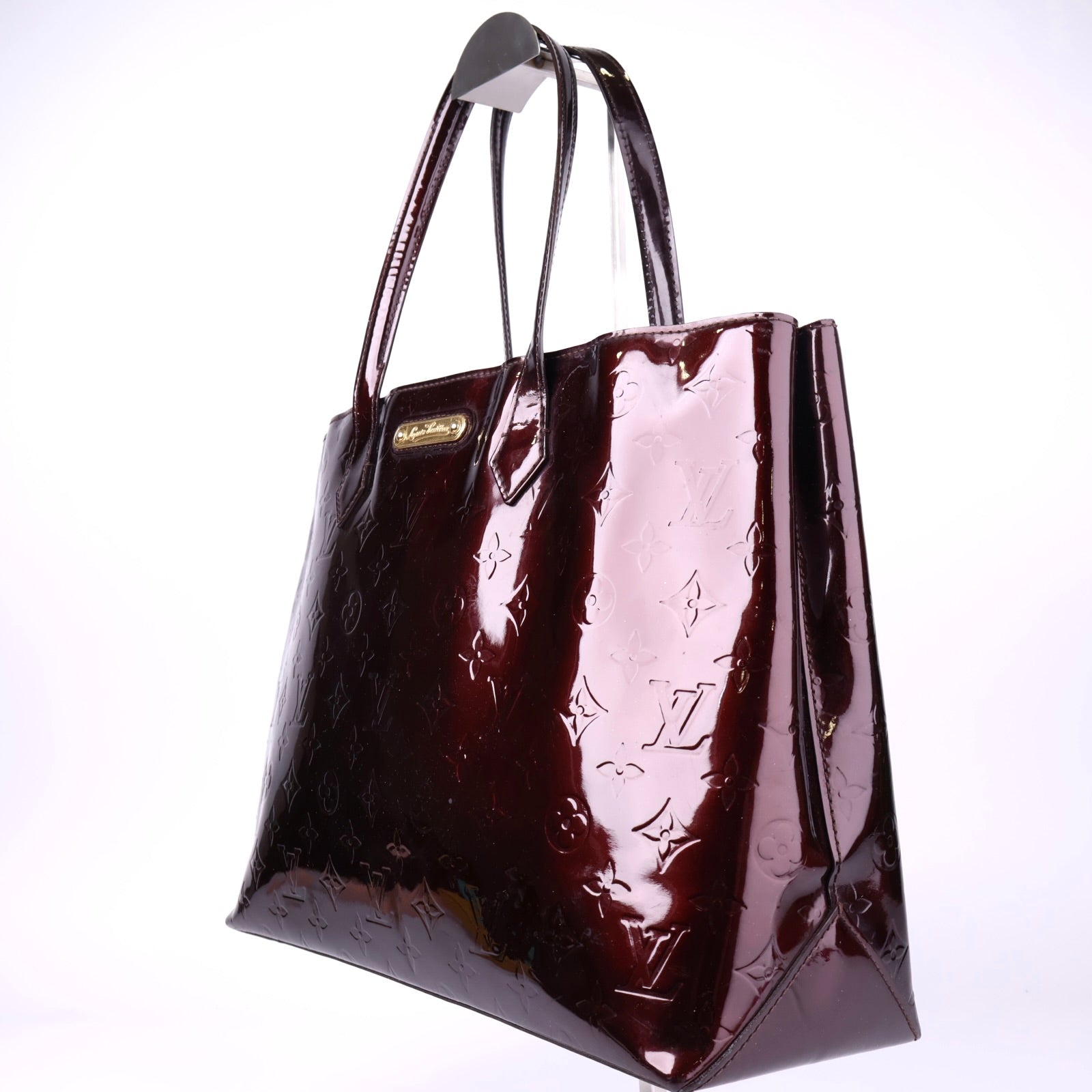 J3260 Louis Vuitton Rouge Fauviste Monogram Vernis Wilshire MM Bag- Pre Owned