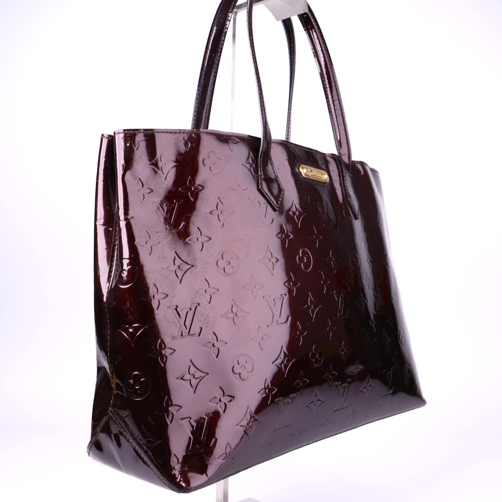 J3260 Louis Vuitton Rouge Fauviste Monogram Vernis Wilshire MM Bag- Pre Owned