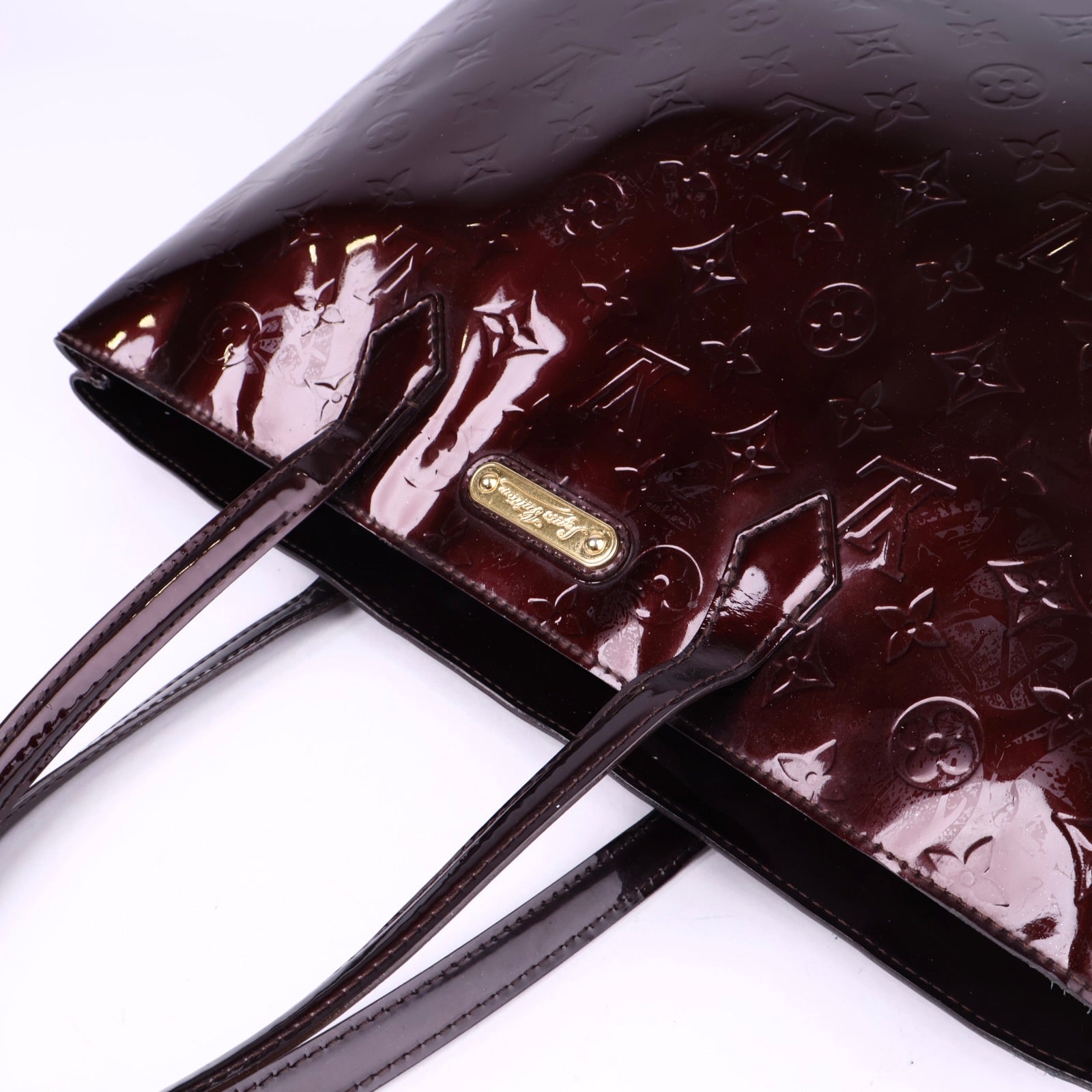 J3260 Louis Vuitton Rouge Fauviste Monogram Vernis Wilshire MM Bag- Pre Owned