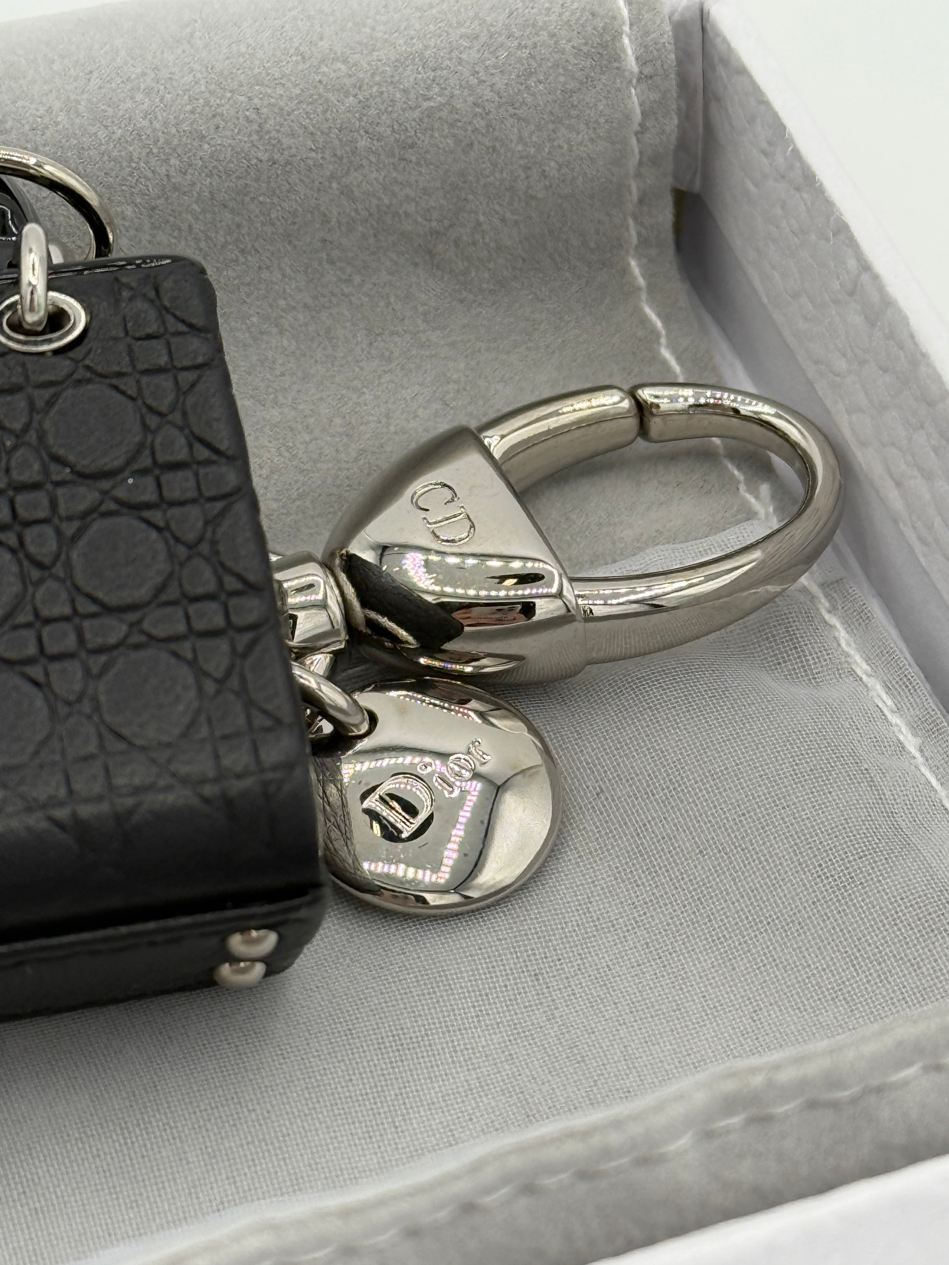 Christian Dior Lady Dior keychain Metallic