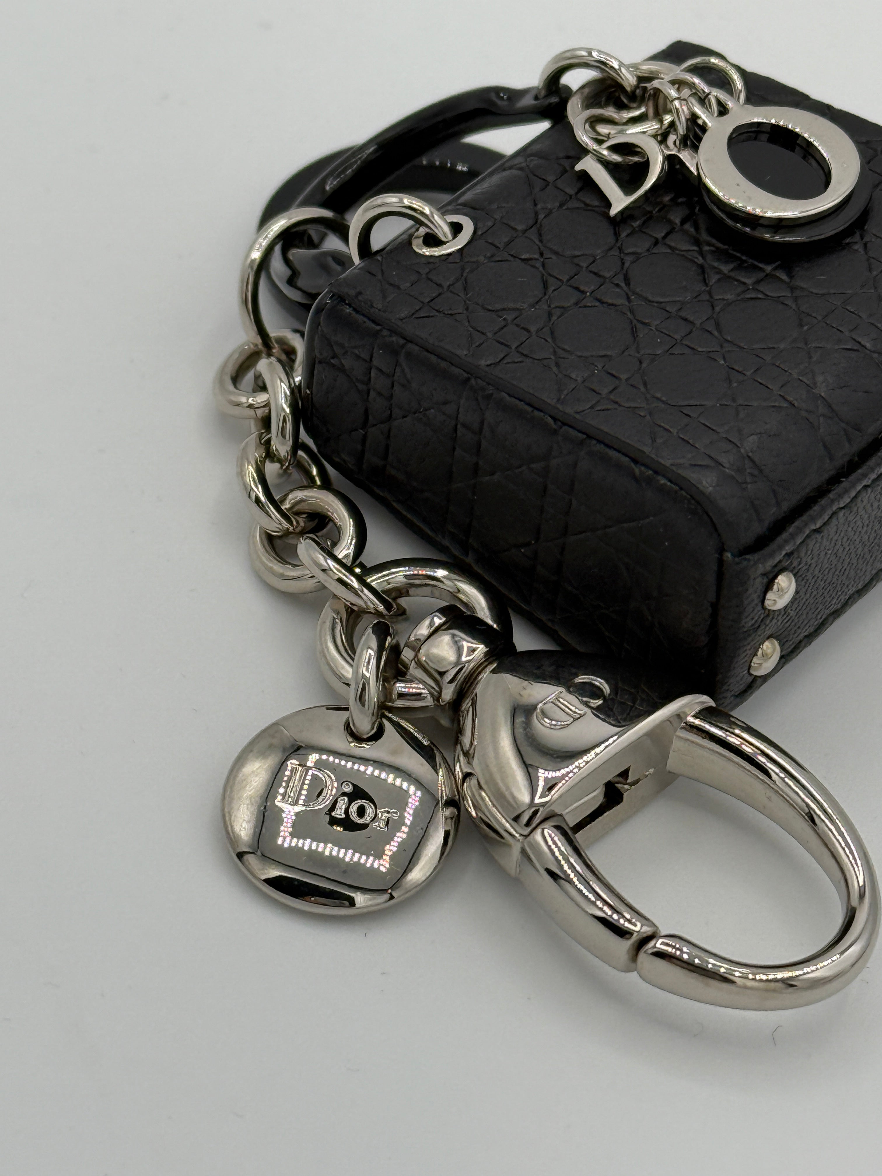 Christian Dior Lady Dior keychain Metallic