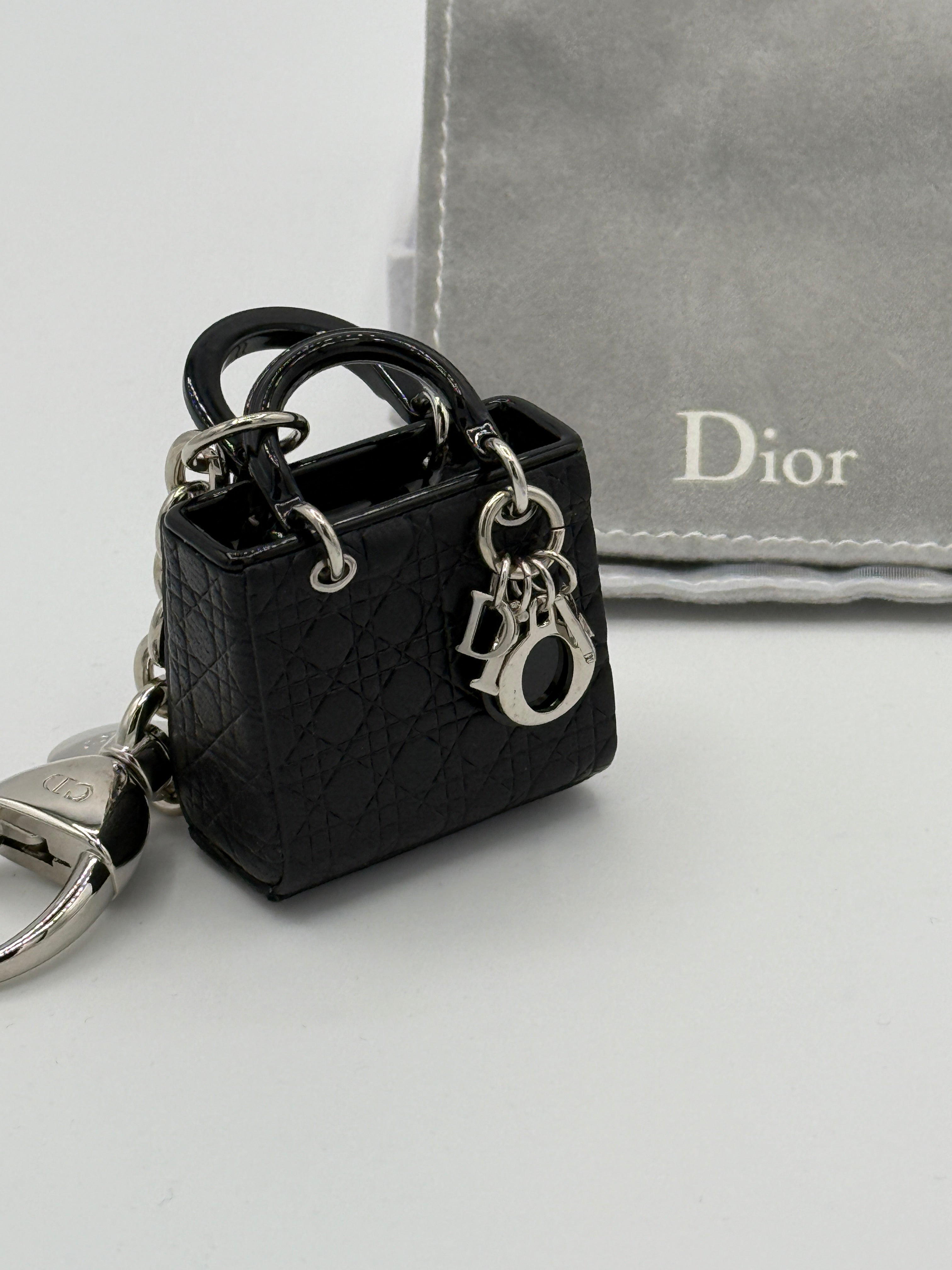 Christian Dior Lady Dior keychain Metallic