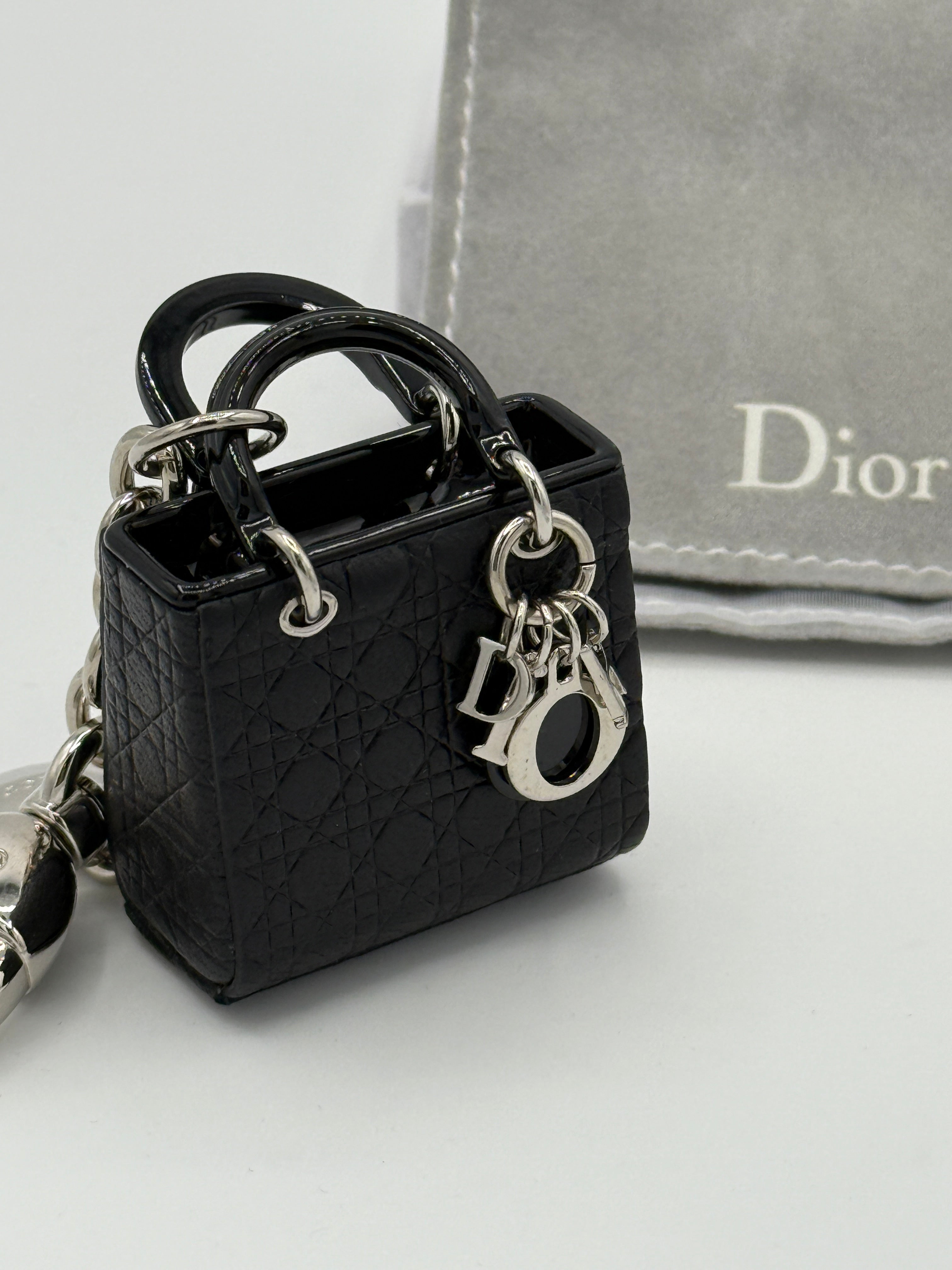 Christian Dior Lady Dior keychain Metallic