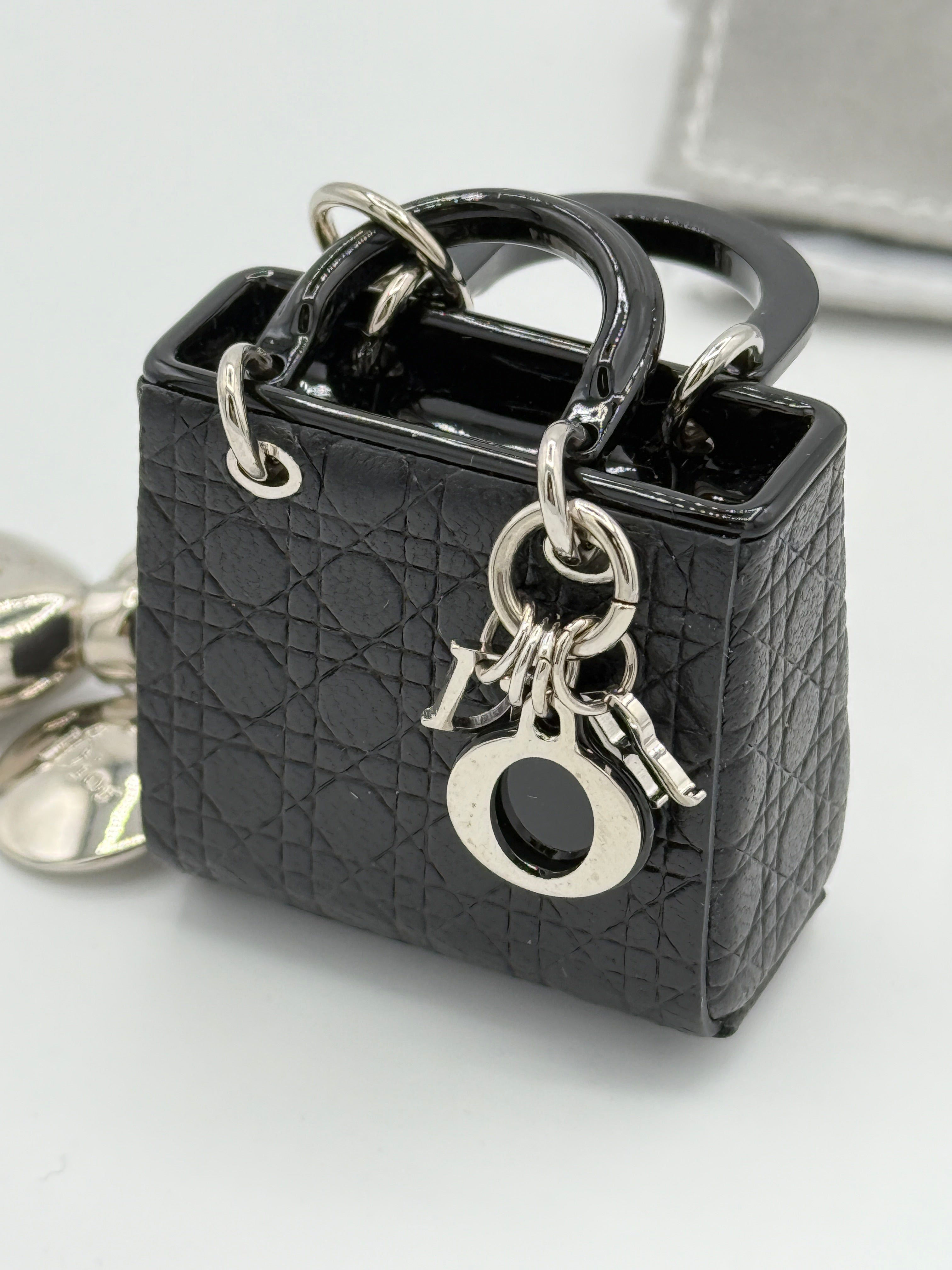 Christian Dior Lady Dior keychain Metallic
