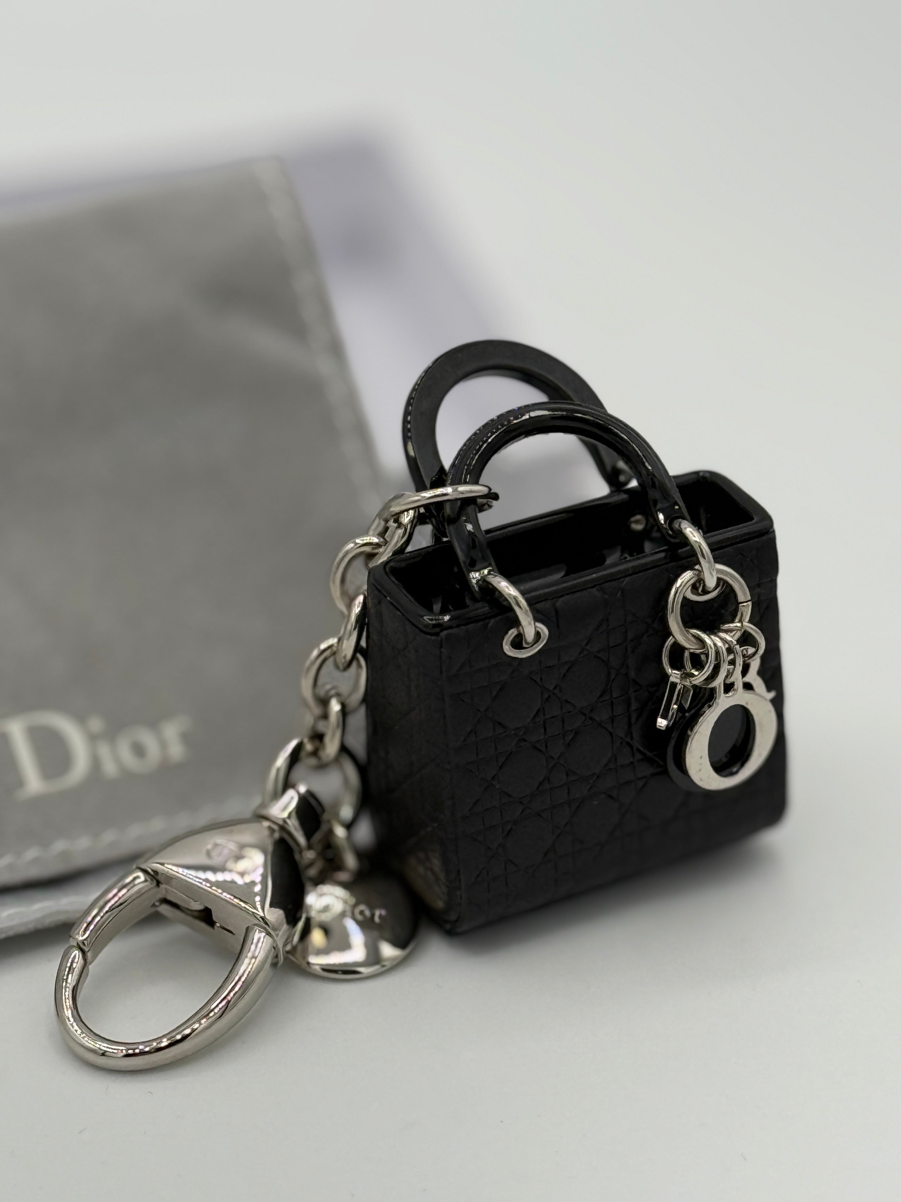 Christian Dior Lady Dior keychain Metallic