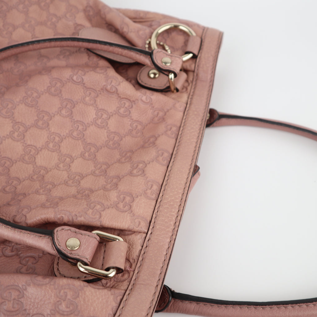C2258 Gucci Tote Bag Guccissima Sukey | Pre-Owned Very Good Pink Guccissima Leather