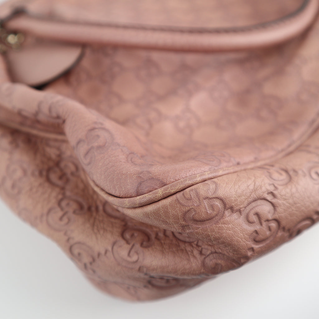 C2258 Gucci Tote Bag Guccissima Sukey | Pre-Owned Very Good Pink Guccissima Leather