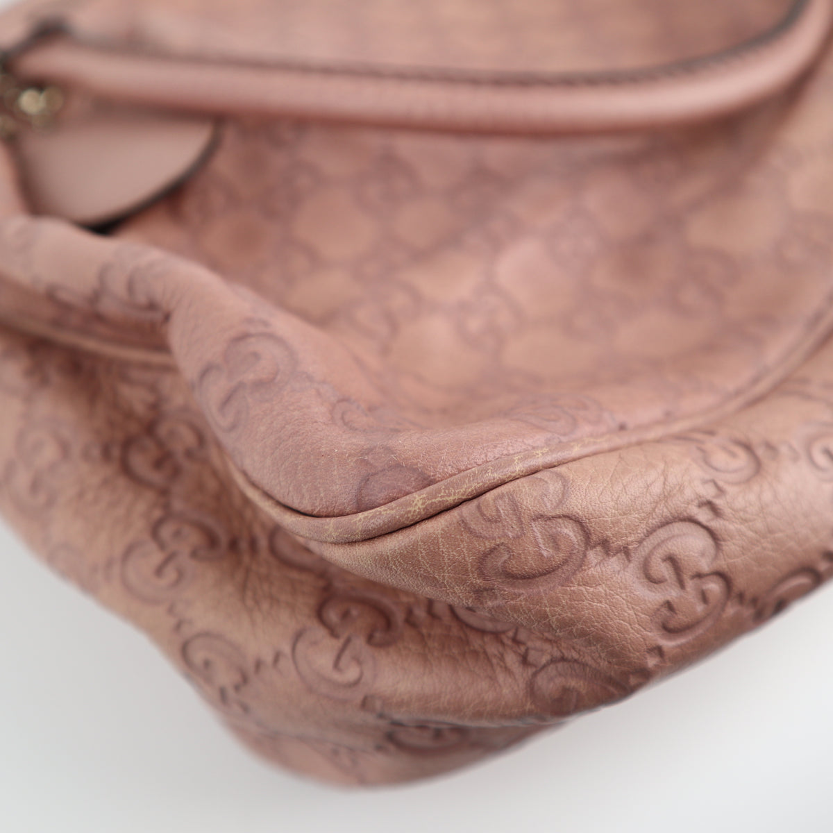 C2258 Gucci Tote Bag Guccissima Sukey | Pre-Owned Very Good Pink Guccissima Leather