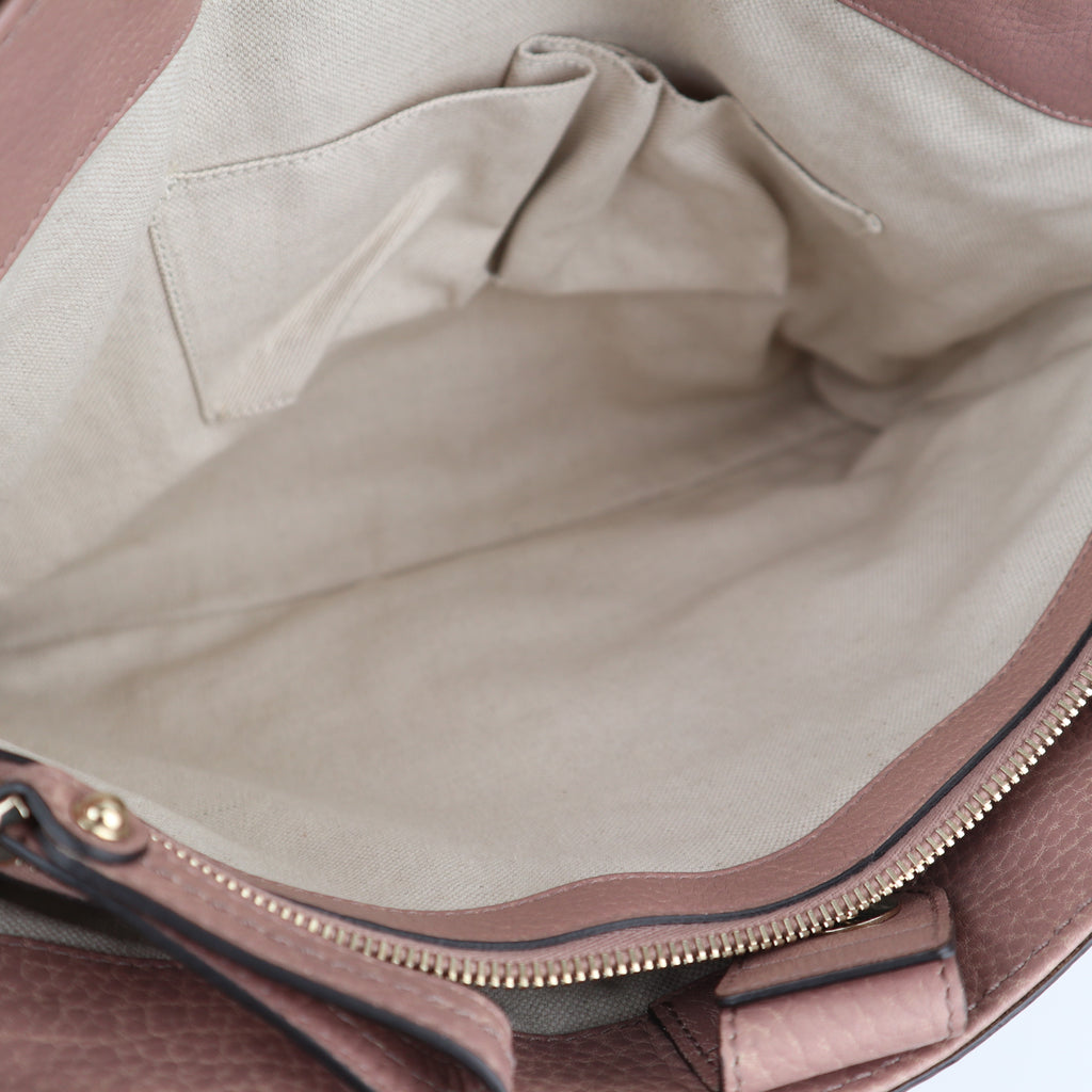 C2258 Gucci Tote Bag Guccissima Sukey | Pre-Owned Very Good Pink Guccissima Leather