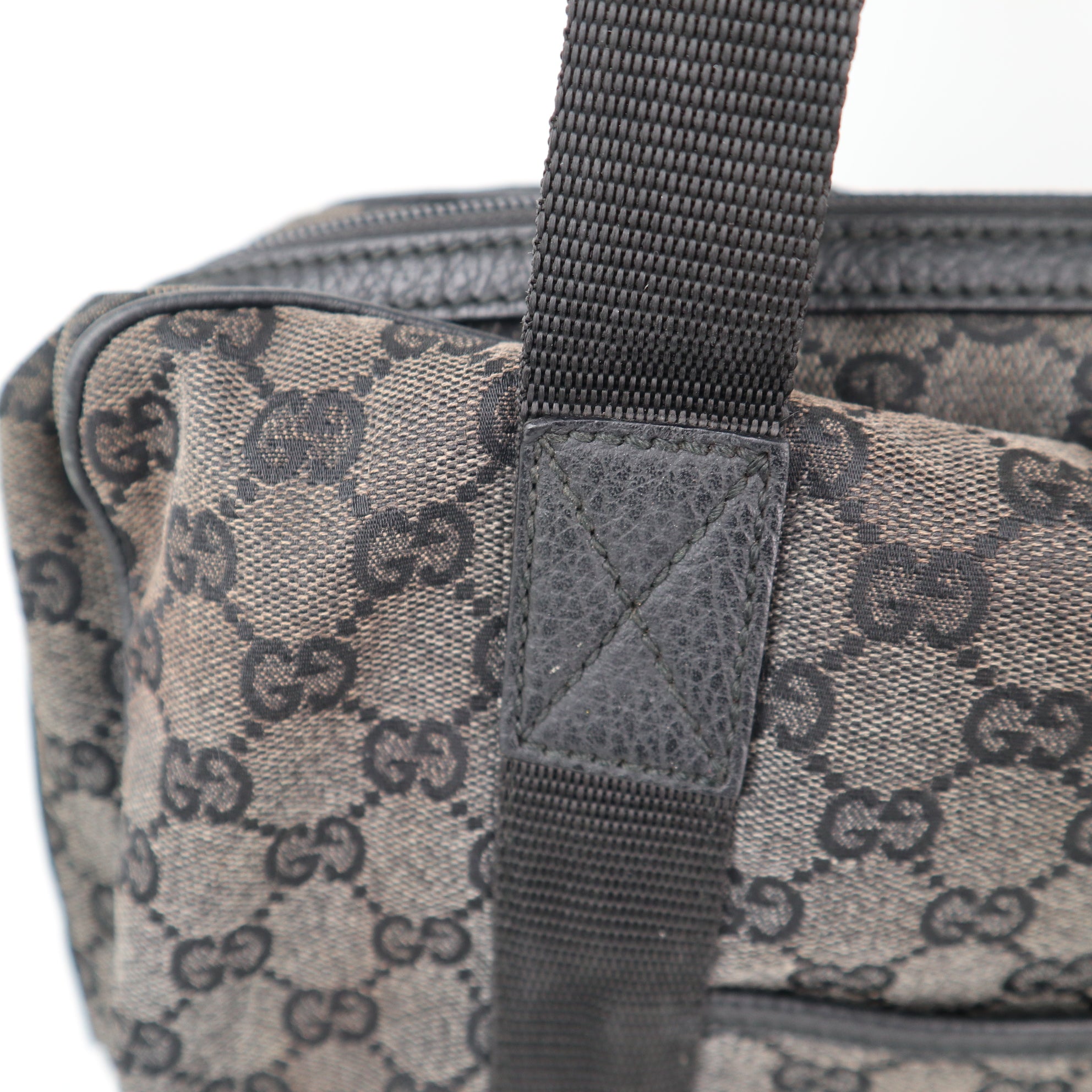 C2260 Gucci Top Handle Bag GG Canvas Business Bag | Pre-Owned Very Good Brown Canvas GG Monogram