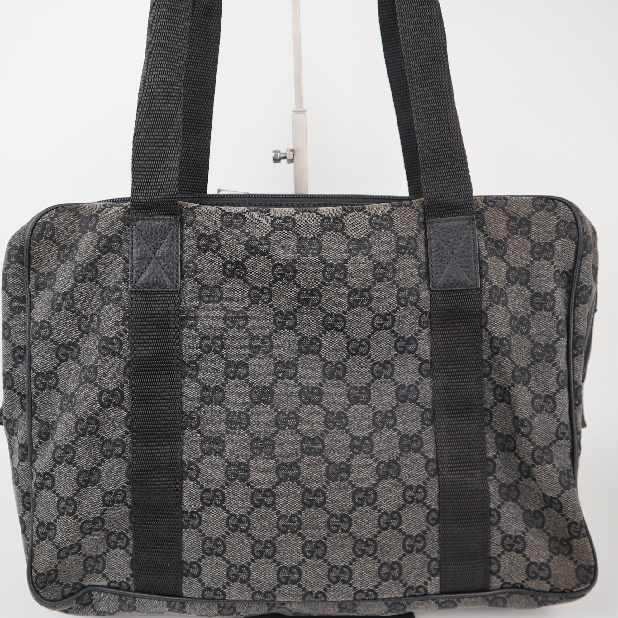 C2260 Gucci Top Handle Bag GG Canvas Business Bag | Pre-Owned Very Good Brown Canvas GG Monogram