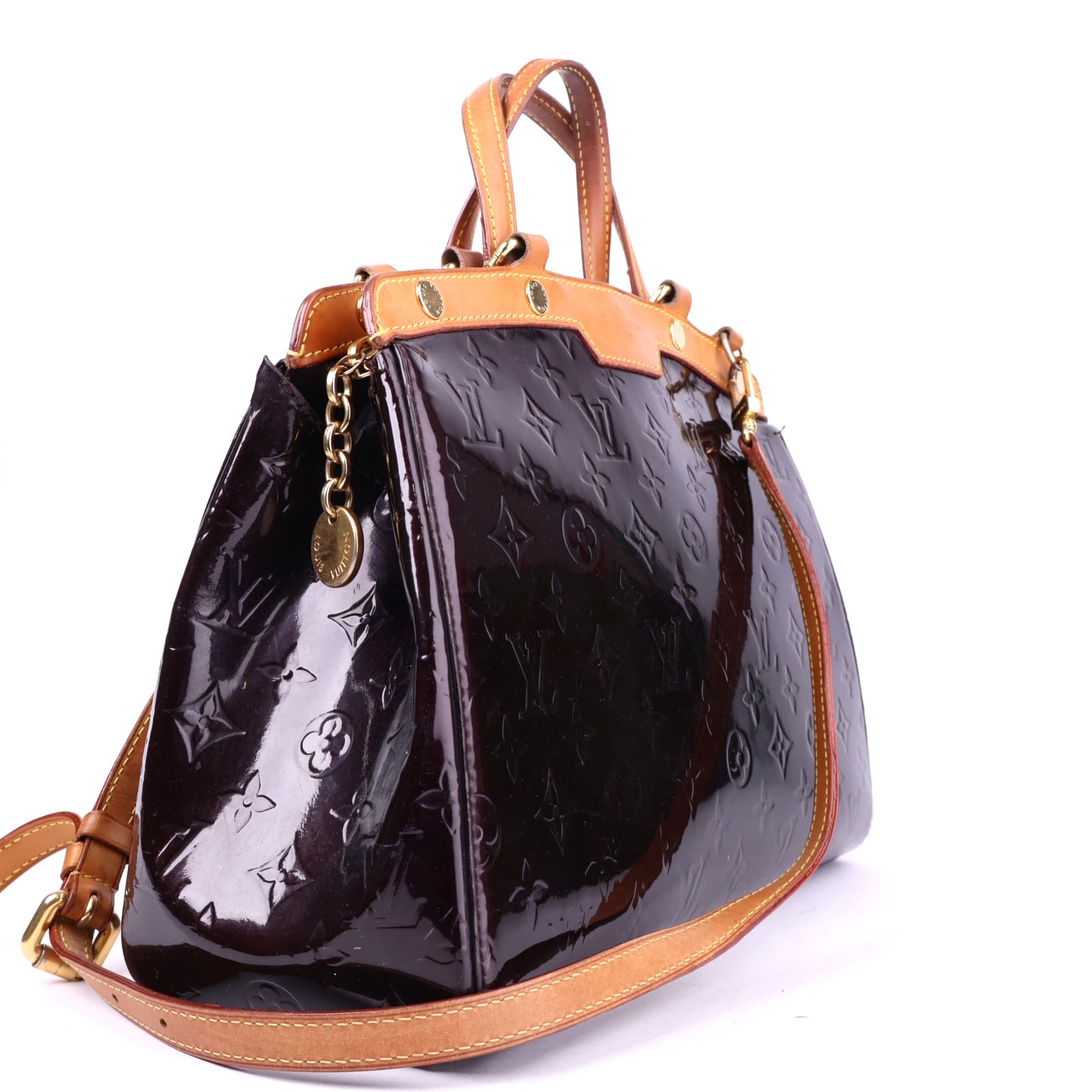J3270 Louis Vuitton Amarante Monogram Vernis Brea MM - Pre Owned