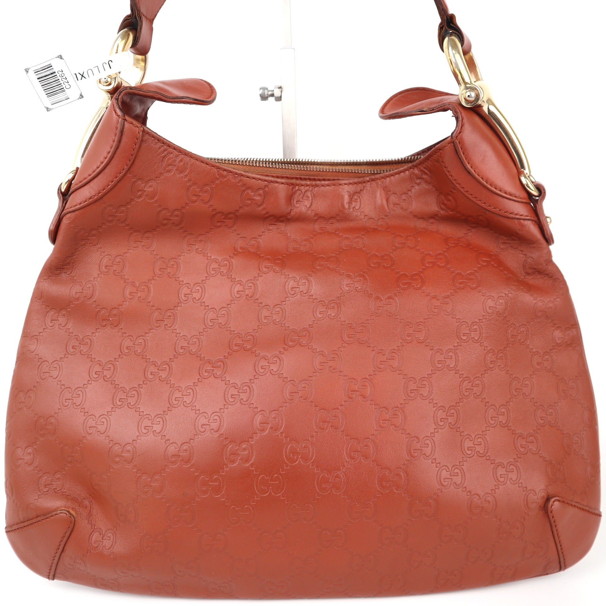 C2262 Gucci Shoulder Bag Guccissima Creole Hobo Saffron | Pre-Owned Very Good Saffron Leather Guccissima