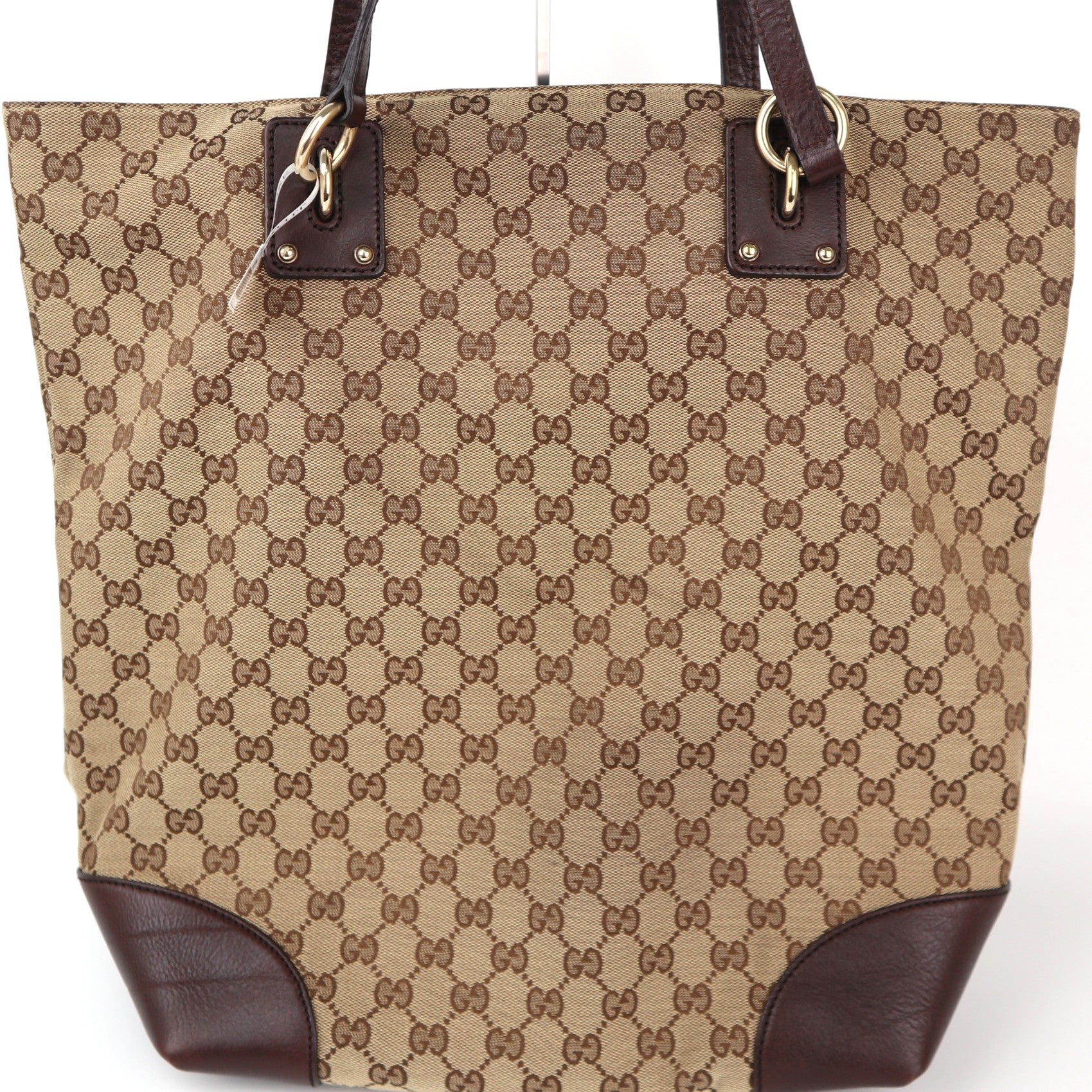 C2263 Gucci Tote Bag GG Canvas Tote | Pre-Owned Excellent Brown Canvas GG Monogram