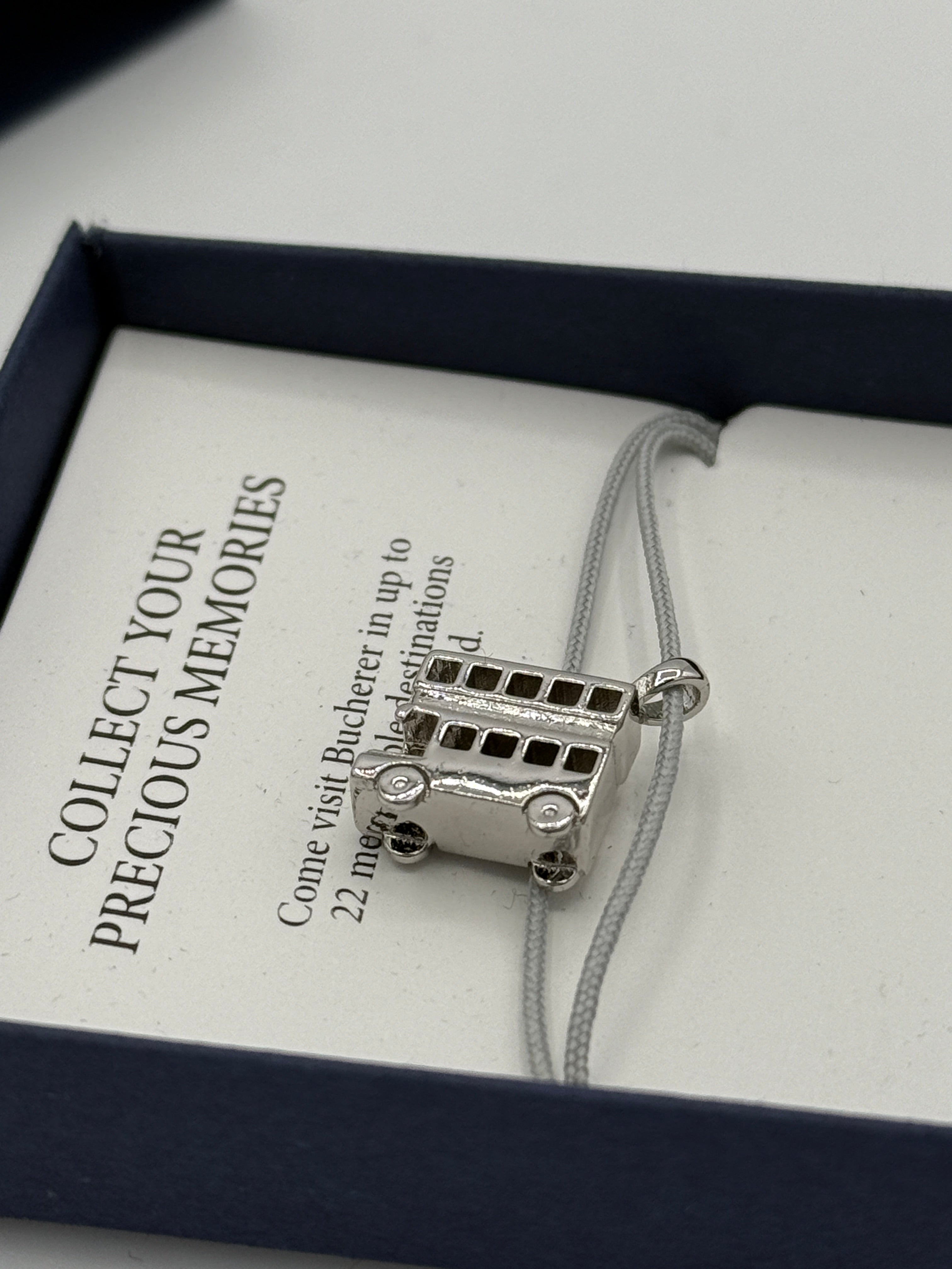 Bucherer Precious Memories London Double-decker Bus Charm Bracelet (18ct W Gold)