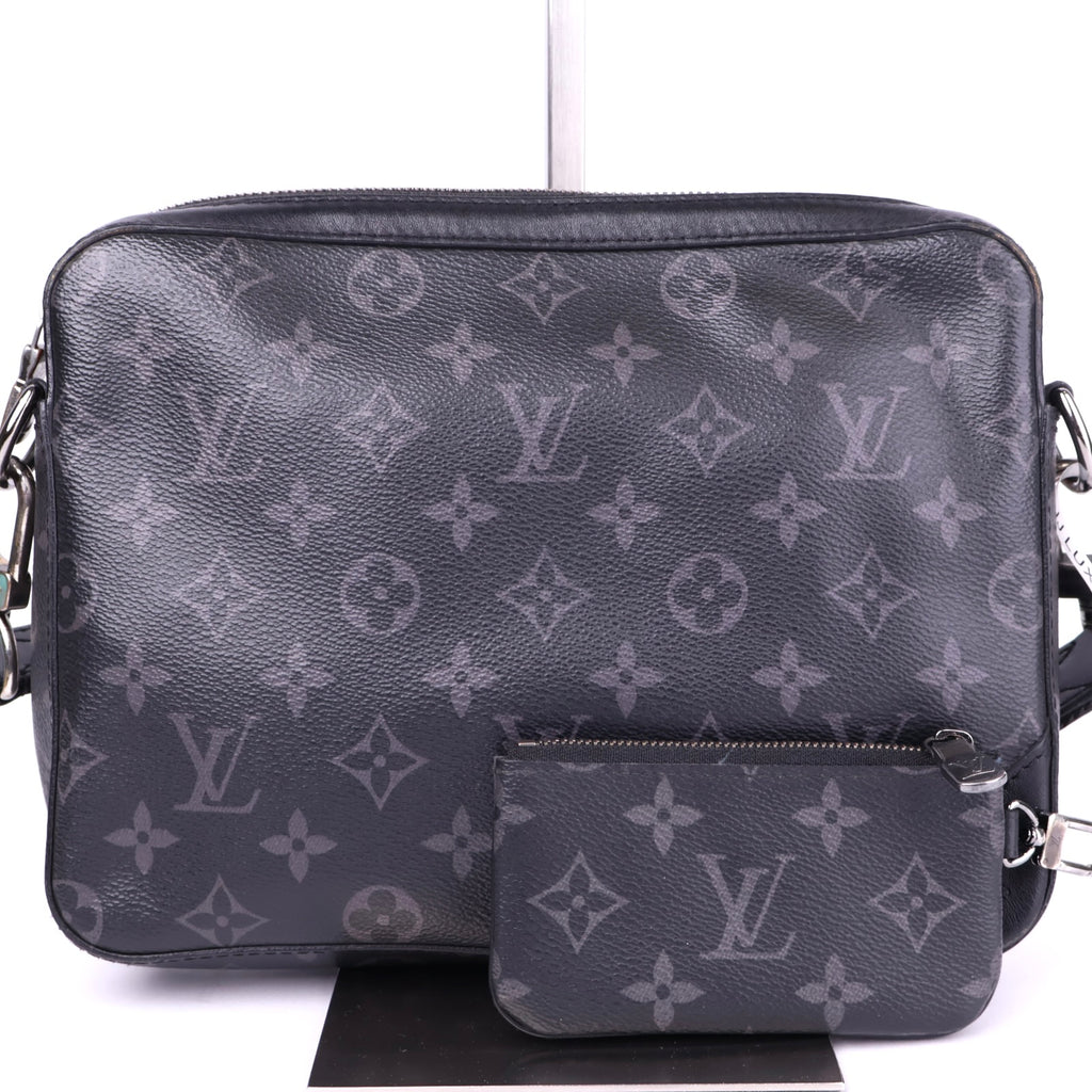 J3291 Louis Vuitton Black Monogram Canvas Trio Messenger Bag- Pre Owned