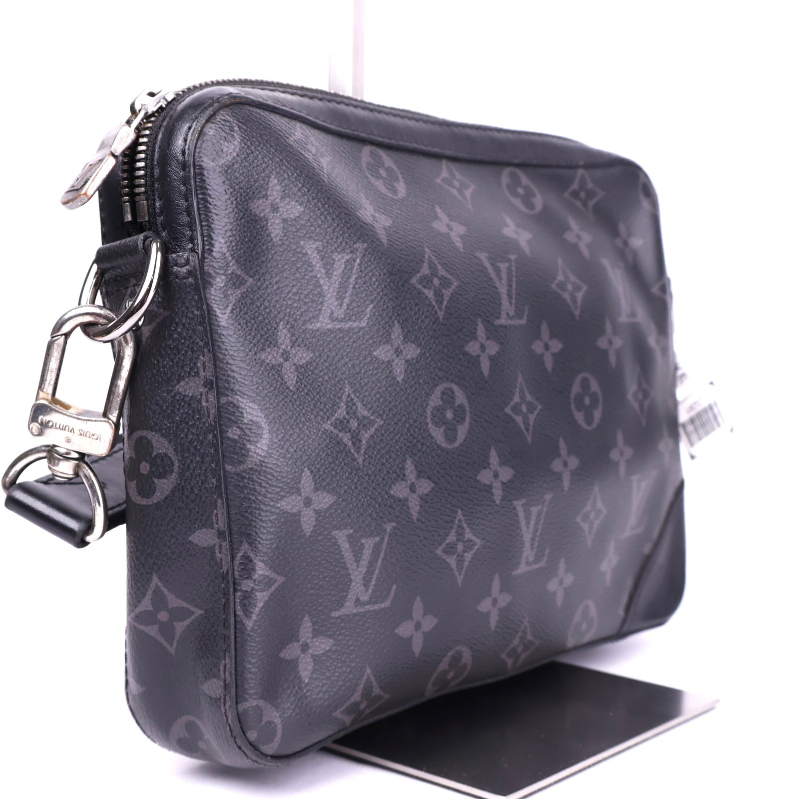 J3291 Louis Vuitton Black Monogram Canvas Trio Messenger Bag- Pre Owned
