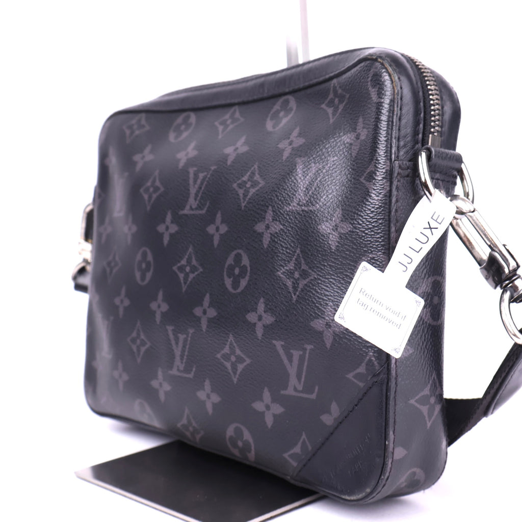 J3291 Louis Vuitton Black Monogram Canvas Trio Messenger Bag- Pre Owned