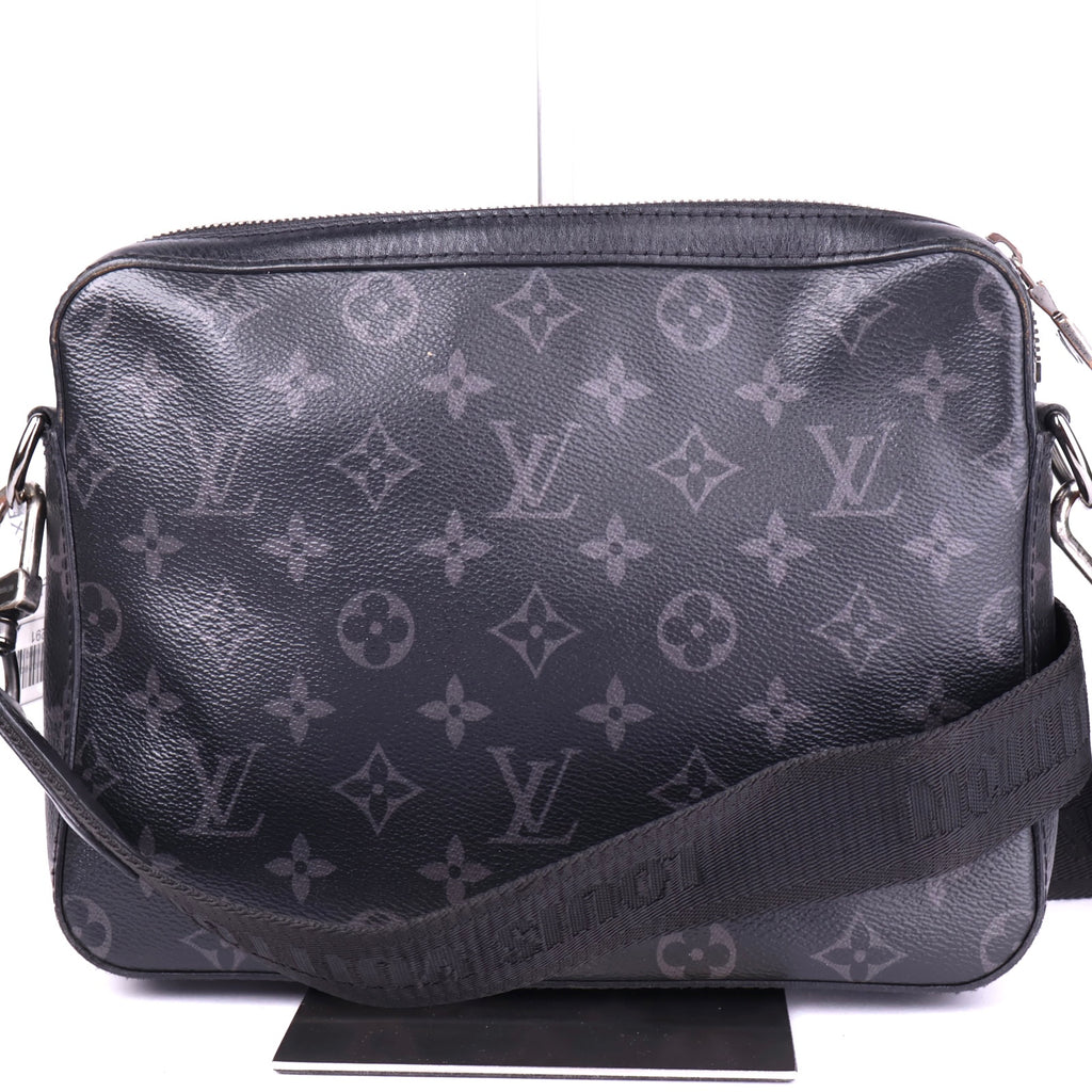 J3291 Louis Vuitton Black Monogram Canvas Trio Messenger Bag- Pre Owned