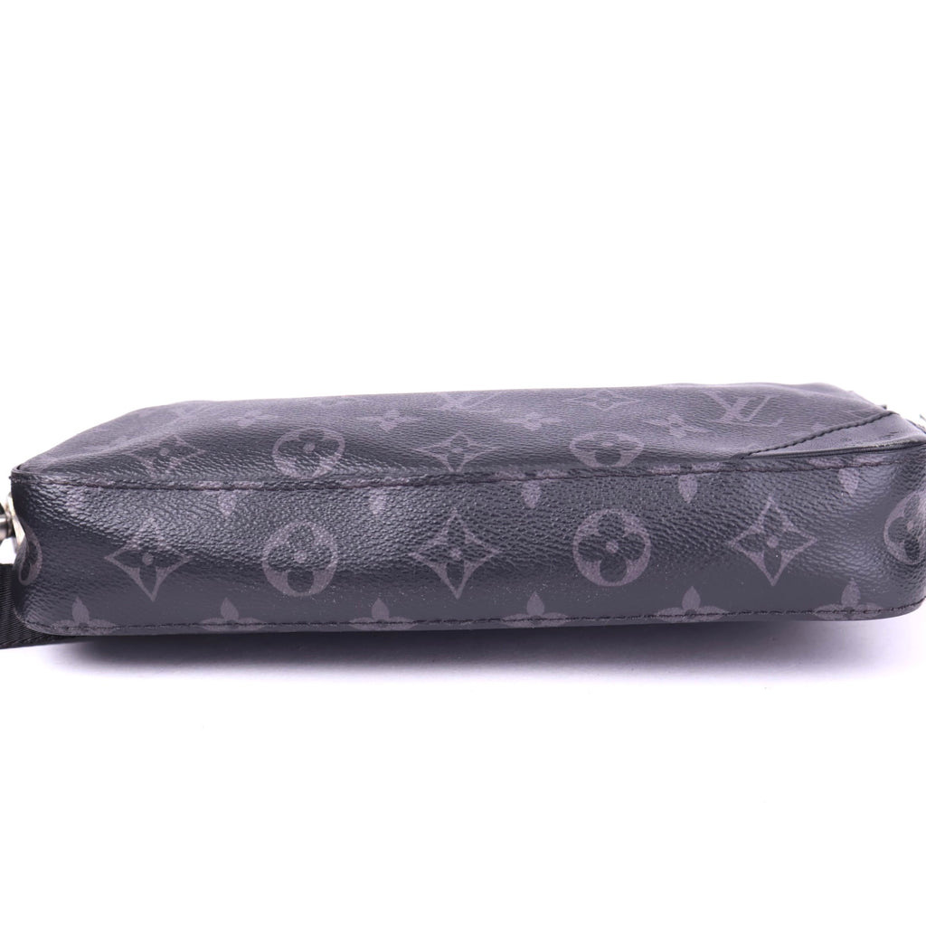 J3291 Louis Vuitton Black Monogram Canvas Trio Messenger Bag- Pre Owned