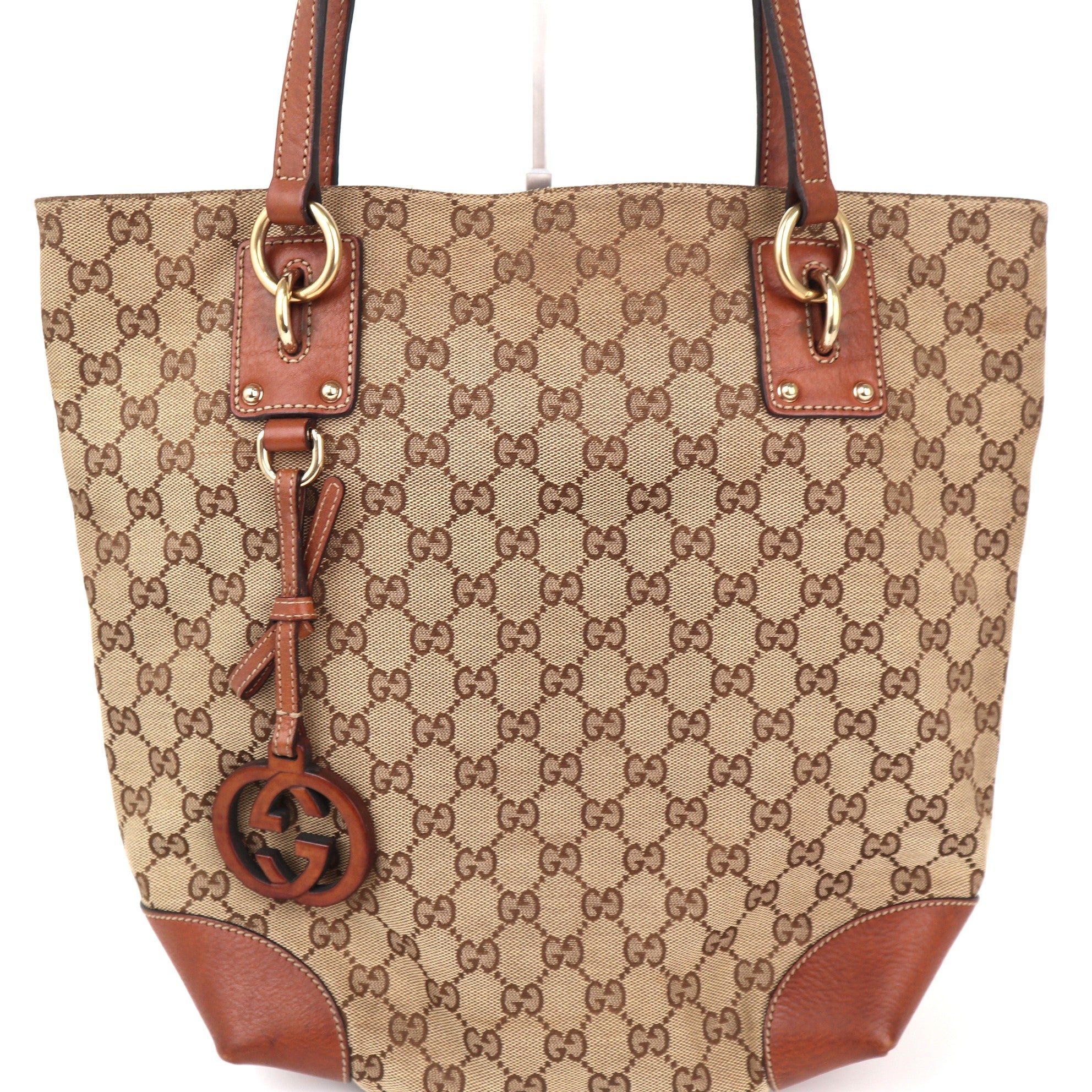 C2268 Gucci Tote Bag GG Canvas Tote | Pre-Owned Very Good Brown Canvas GG Monogram