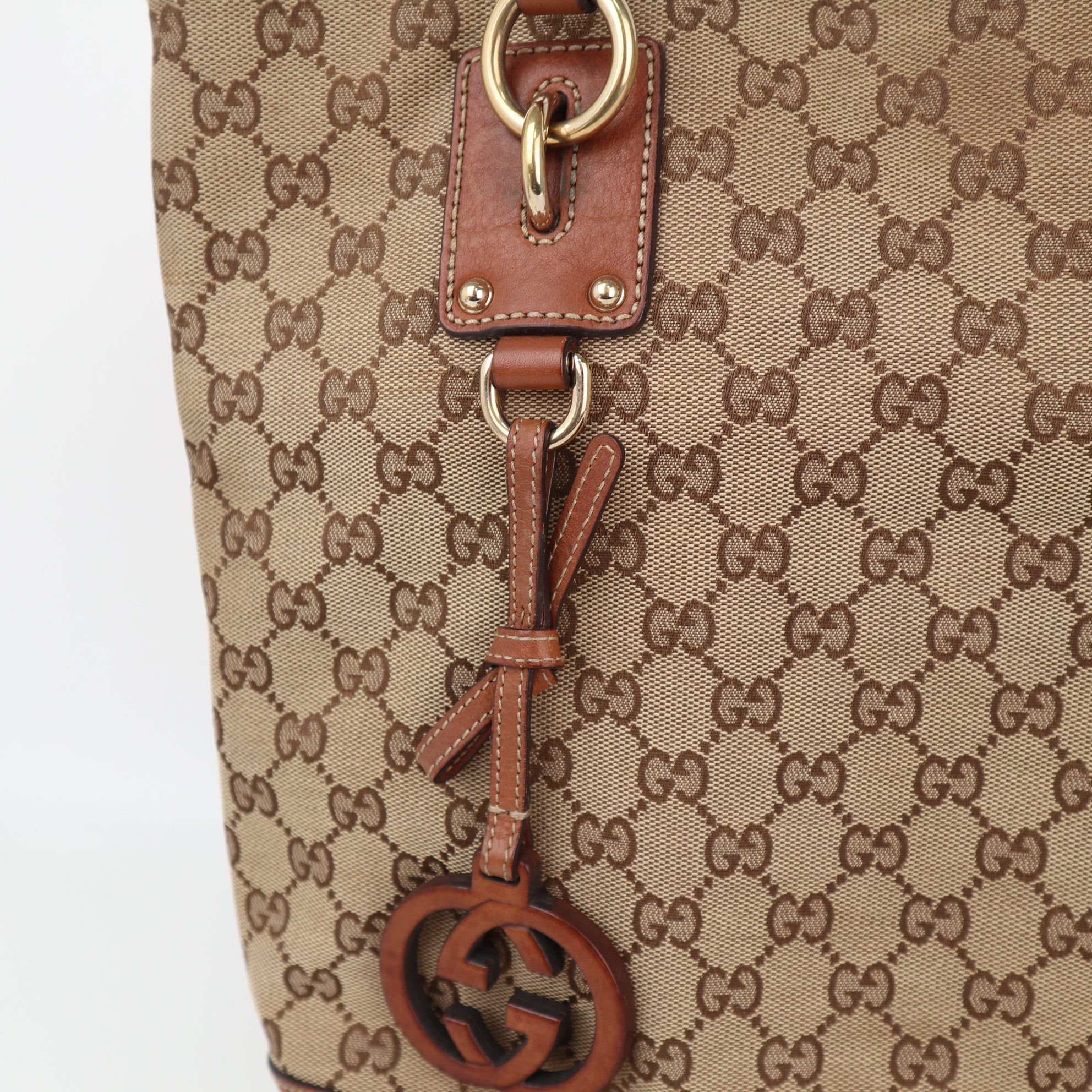 C2268 Gucci Tote Bag GG Canvas Tote | Pre-Owned Very Good Brown Canvas GG Monogram