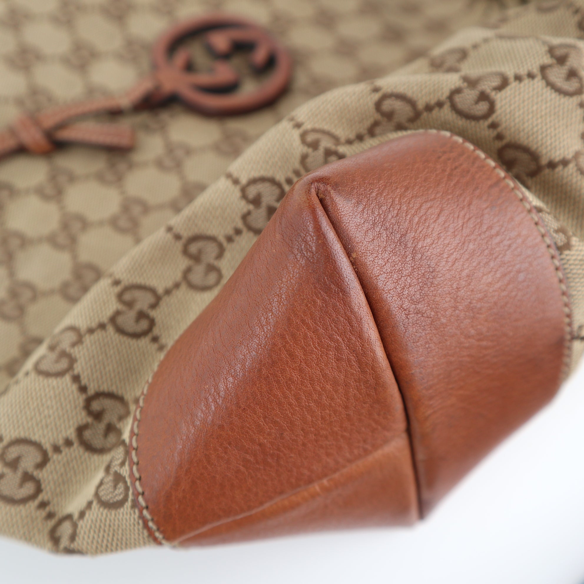 C2268 Gucci Tote Bag GG Canvas Tote | Pre-Owned Very Good Brown Canvas GG Monogram