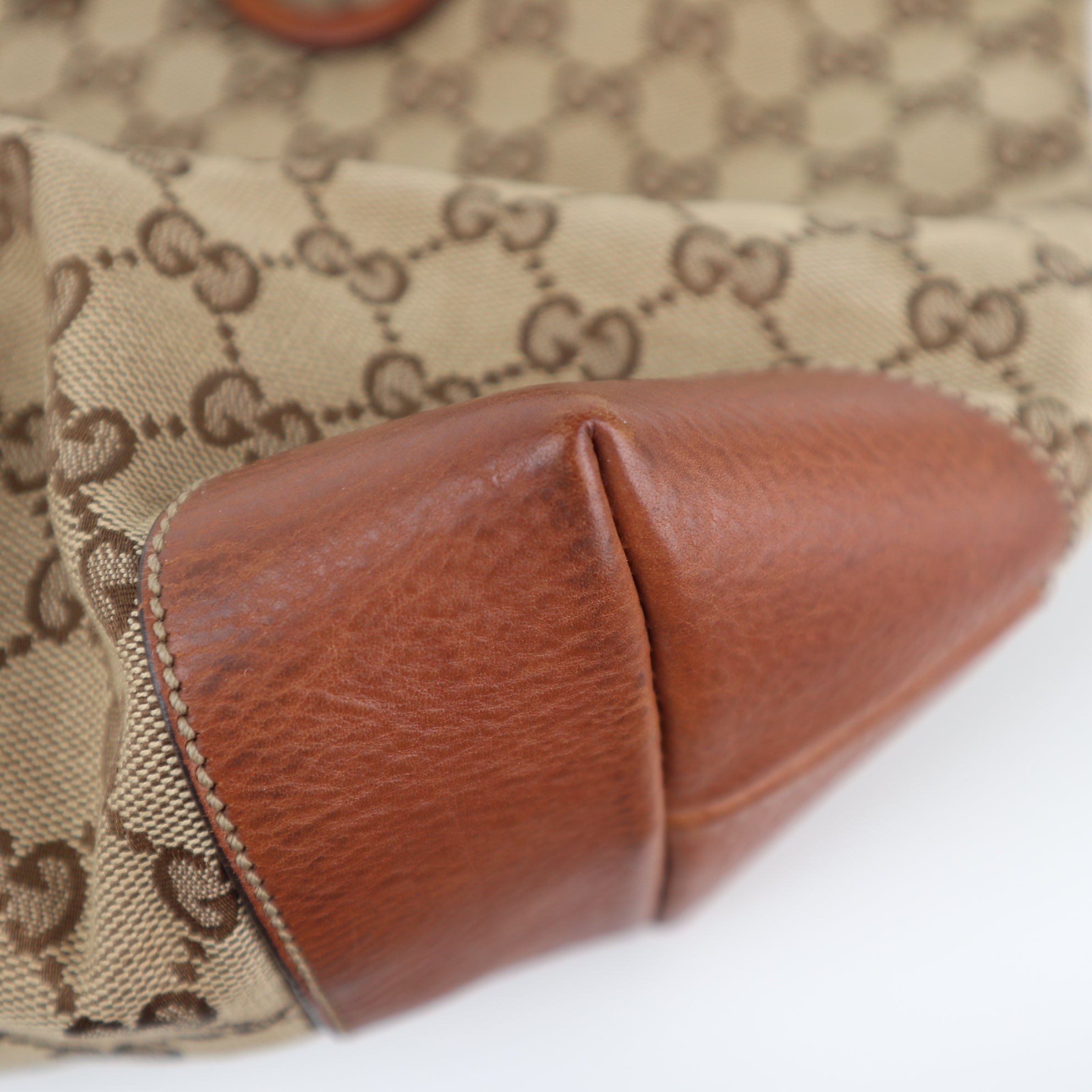 C2268 Gucci Tote Bag GG Canvas Tote | Pre-Owned Very Good Brown Canvas GG Monogram