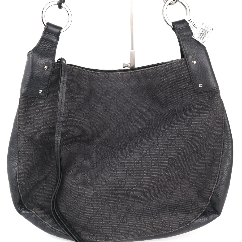 C2272# Gucci Shoulder Bag GG Denim Shoulder Bag Hobo | Pre-Owned Very Good Denim
