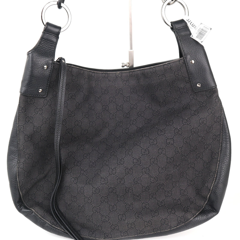 C2272# Gucci Shoulder Bag GG Denim Shoulder Bag Hobo | Pre-Owned Very Good Denim