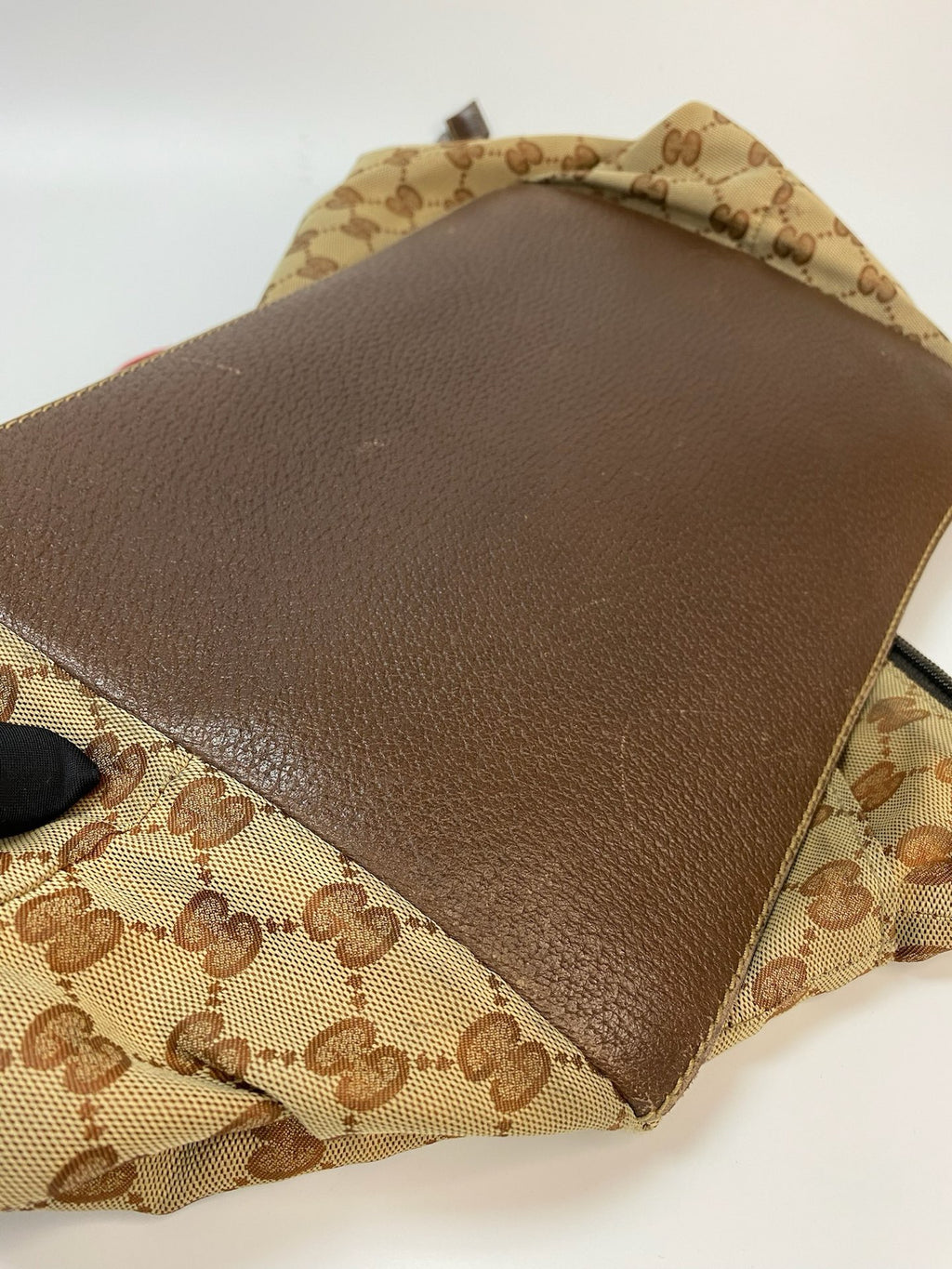 J2707 Gucci Top Handle Bag GUCCIC GG Canvas Web Loop Tote Bag | Pre-Owned Like New Brown / Beige GG canvas/GG monogram