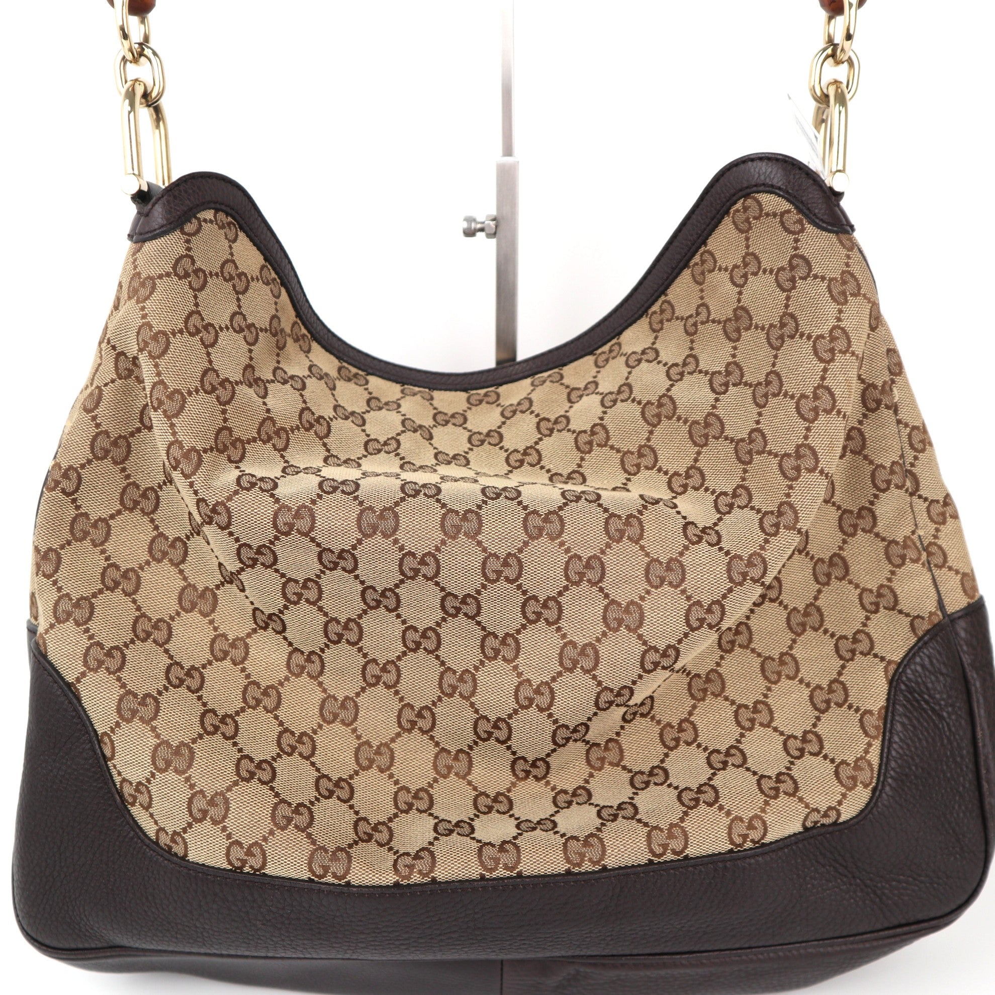 C2273 Gucci Shoulder Bag Gucci GG Canvas Charlotte | Pre-Owned Very Good Brown Canvas GG Monogram