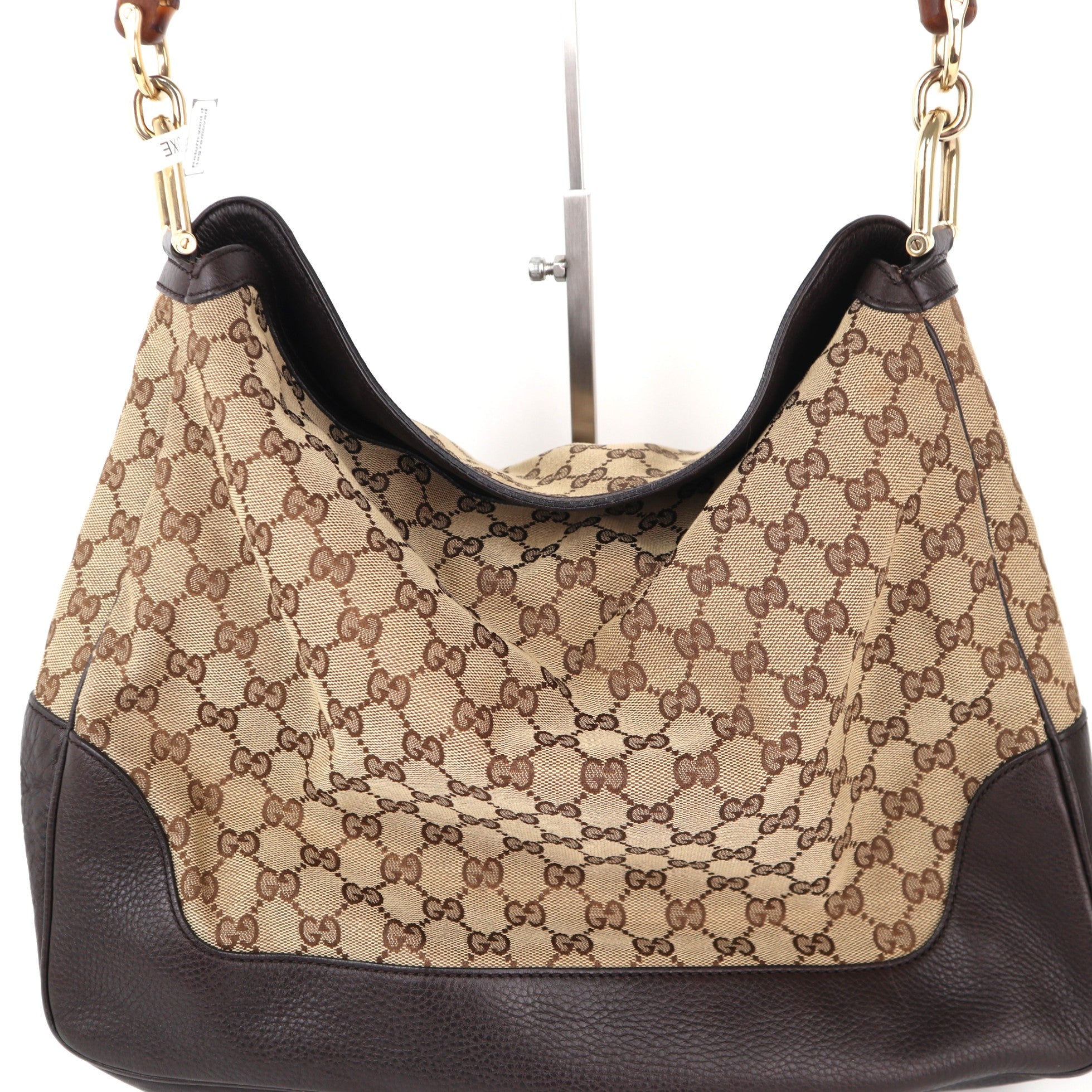 C2273 Gucci Shoulder Bag Gucci GG Canvas Charlotte | Pre-Owned Very Good Brown Canvas GG Monogram