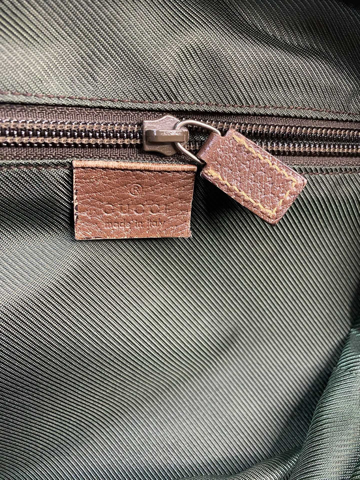 J2707 Gucci Top Handle Bag GUCCIC GG Canvas Web Loop Tote Bag | Pre-Owned Like New Brown / Beige GG canvas/GG monogram