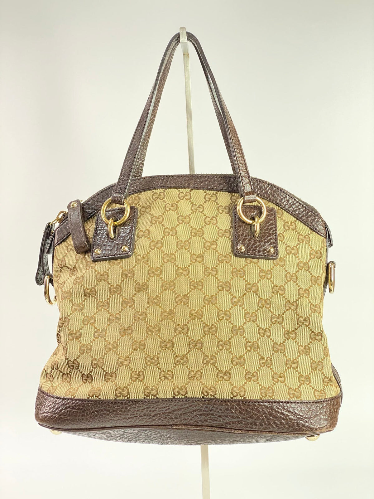 J2705 Gucci Shoulder Bag GG Canvas Medium Tote Bag | Pre-Owned Like New Brown / Beige GG canvas/GG monogram