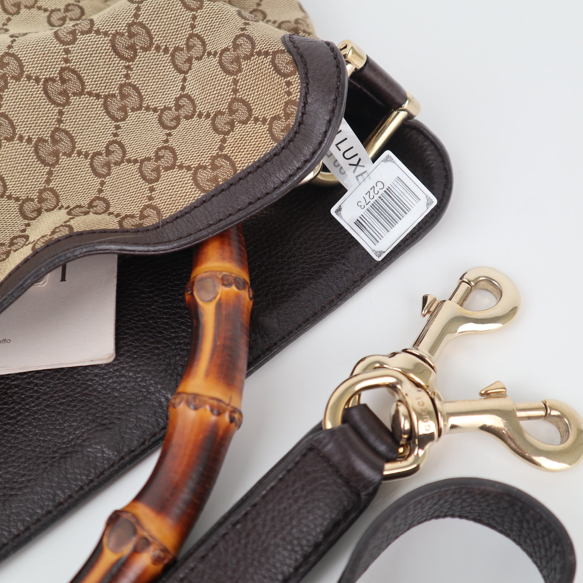 C2273 Gucci Shoulder Bag Gucci GG Canvas Charlotte | Pre-Owned Very Good Brown Canvas GG Monogram