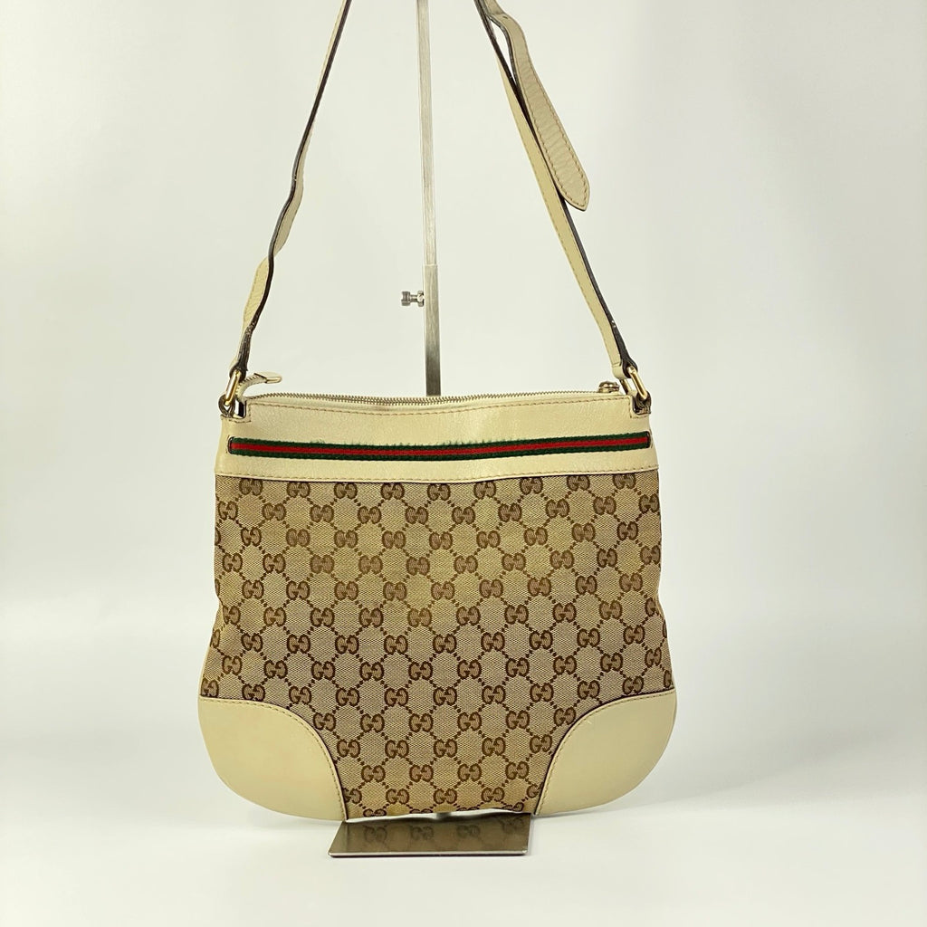 J2712 Gucci Crossbody Bag Mayfair GG Canvas Crossbody Bag | Pre-Owned Excellent Brown / Beige GG canvas/GG monogram