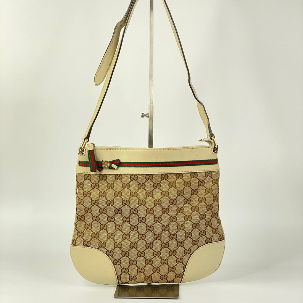 J2712 Gucci Crossbody Bag Mayfair GG Canvas Crossbody Bag | Pre-Owned Excellent Brown / Beige GG canvas/GG monogram