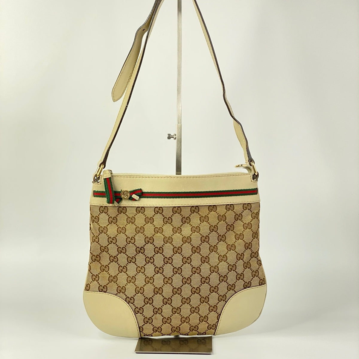 J2712 Gucci Crossbody Bag Mayfair GG Canvas Crossbody Bag | Pre-Owned Excellent Brown / Beige GG canvas/GG monogram