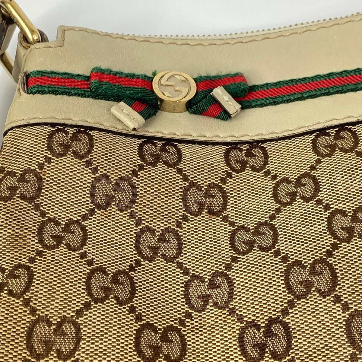 J2712 Gucci Crossbody Bag Mayfair GG Canvas Crossbody Bag | Pre-Owned Excellent Brown / Beige GG canvas/GG monogram