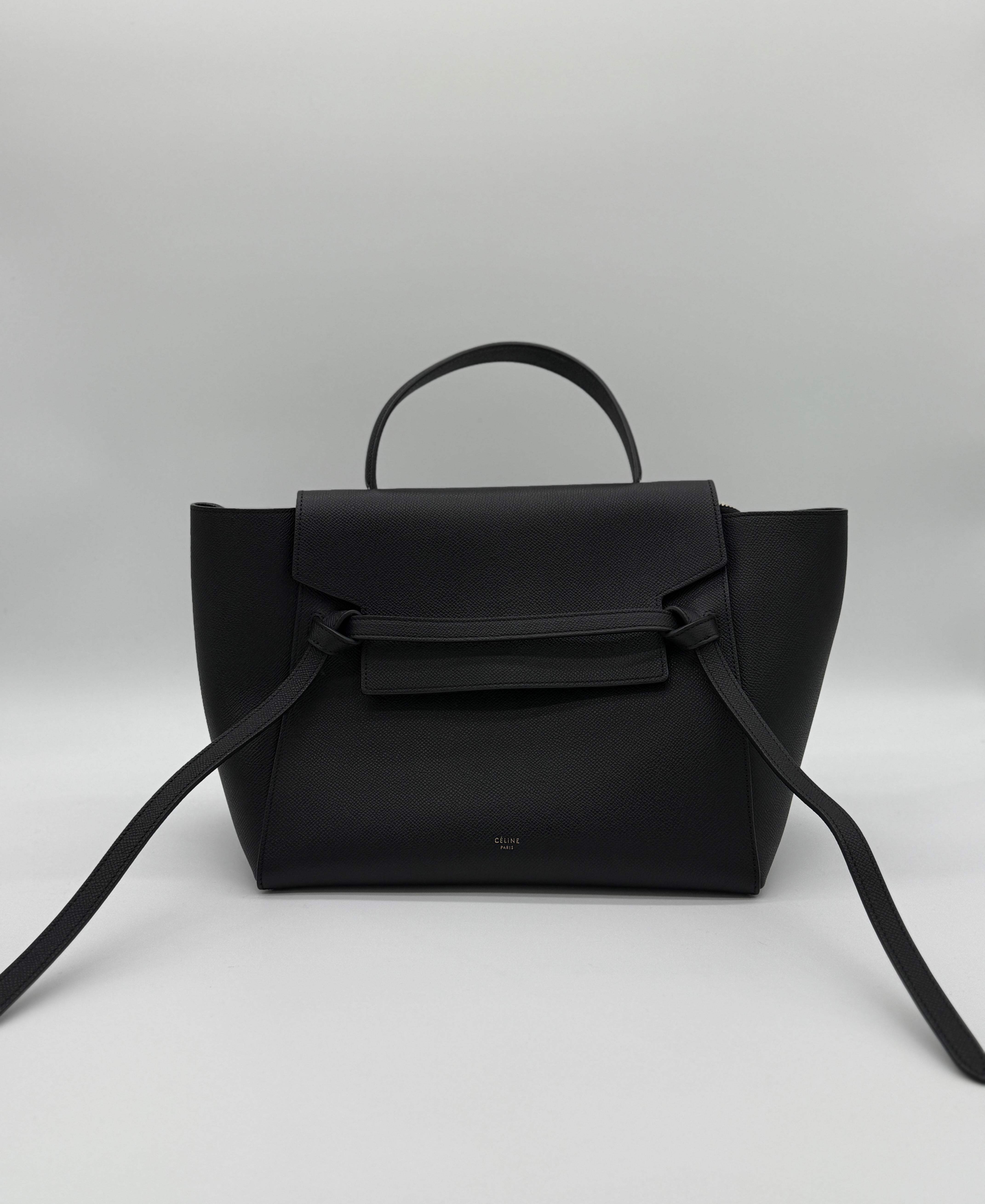 Celine Grained Calfskin Mini Belt Bag Grey