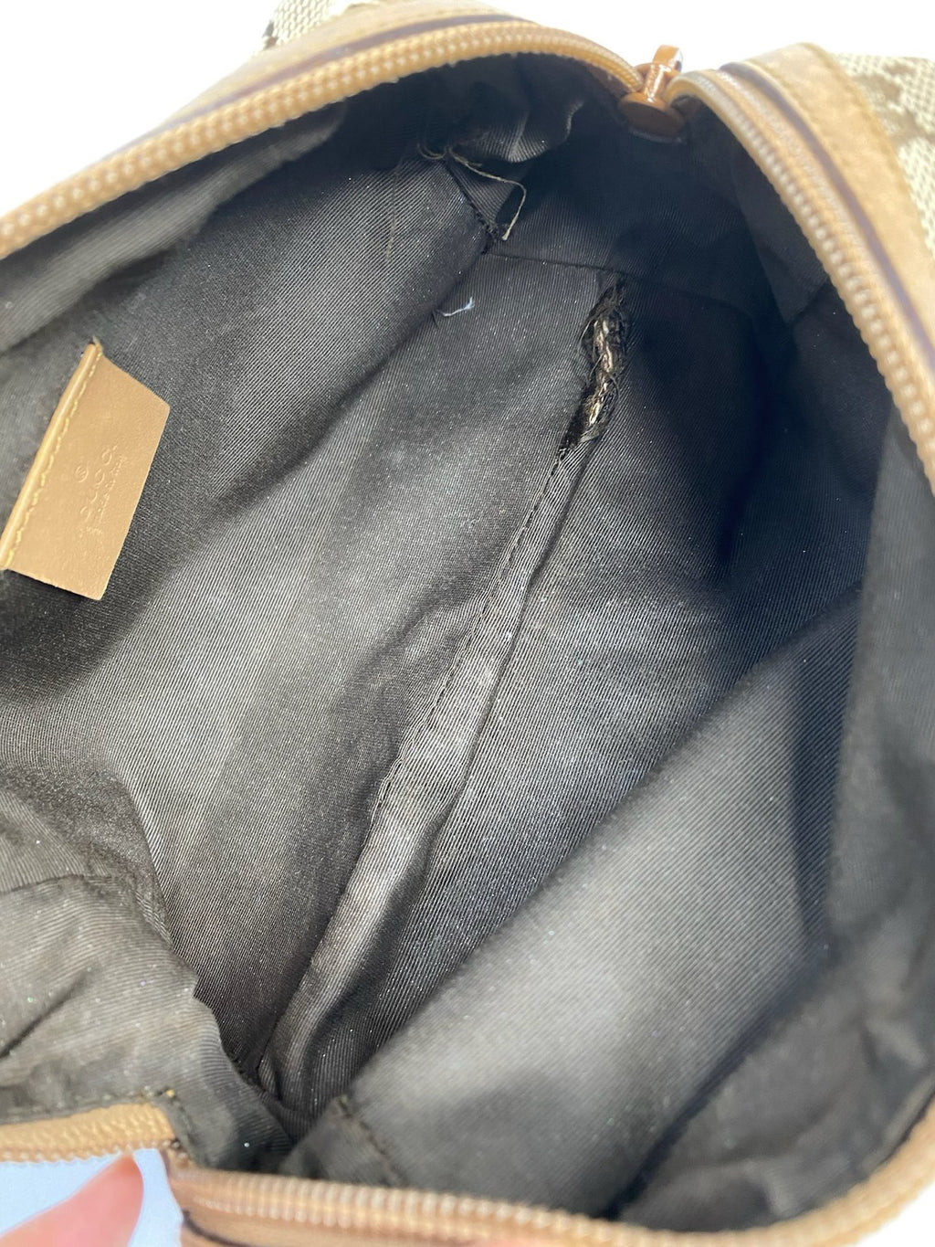 J2710 Gucci Mini Bag GUCCIC GG Canvas Makeup bag | Pre-Owned Like New Brown / Beige GG canvas/GG monogram