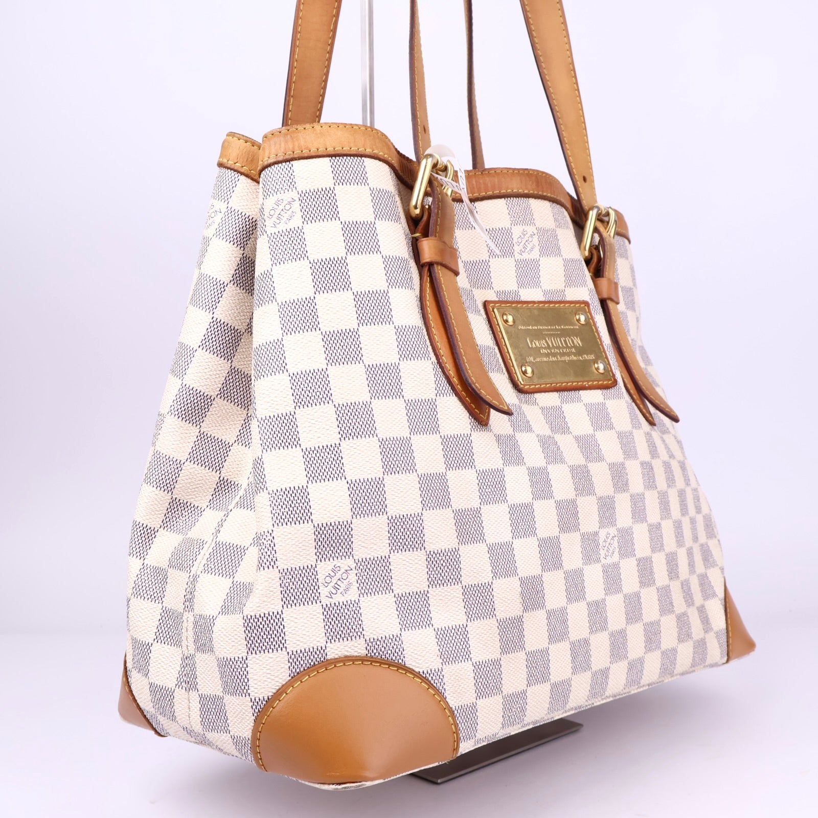 J3337 Louis Vuitton Damier Azur Canvas Hampstead MM Bag- Pre Owned