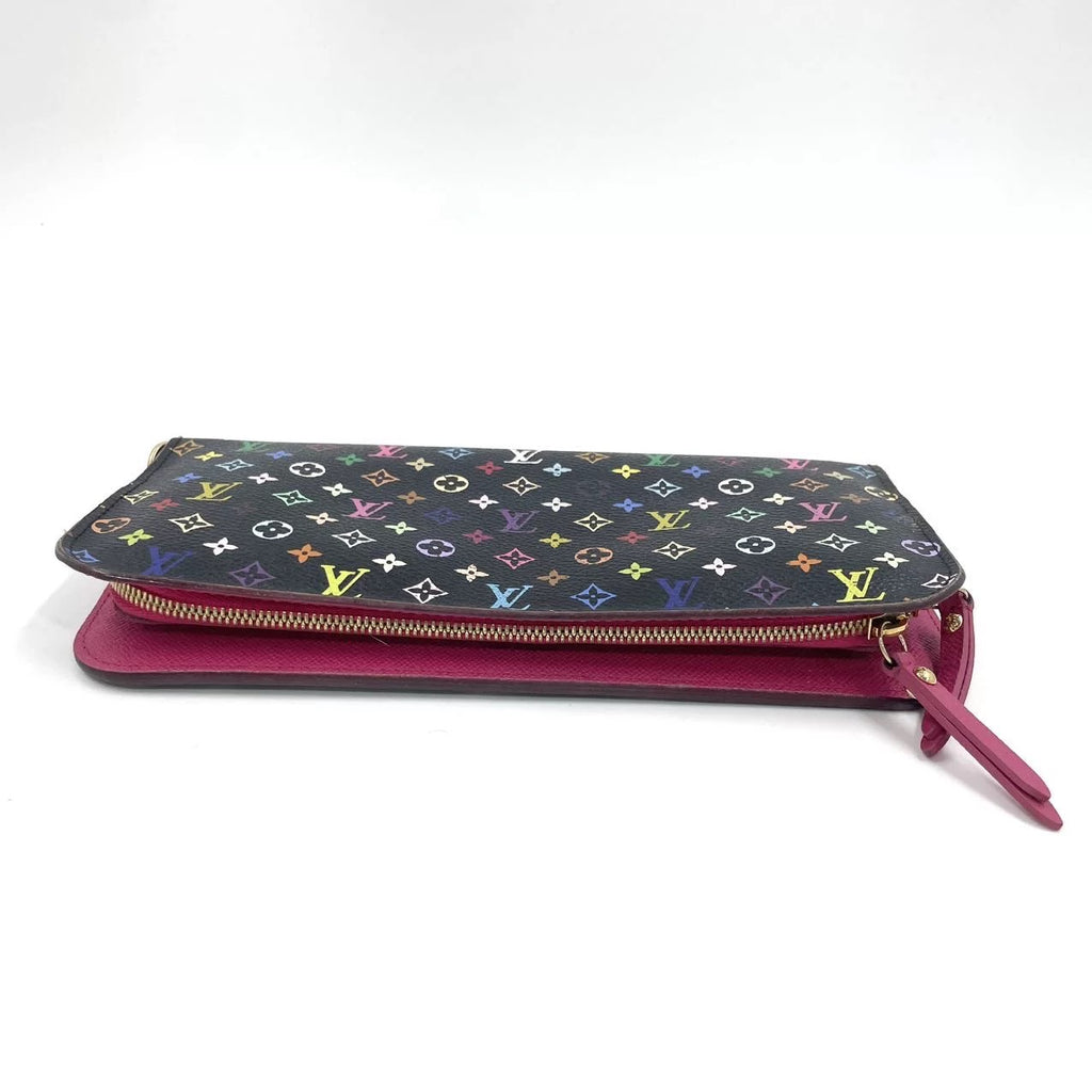 J2738 Louis Vuitton Wallet Insolite | Pre-Owned Like New Black Coated Canvas Monogram Multicolore