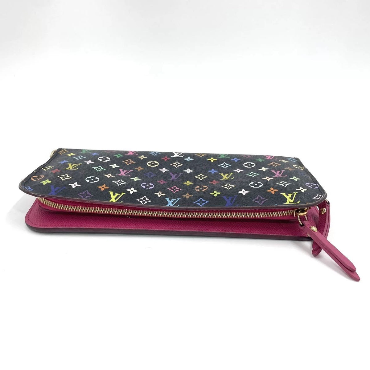J2738 Louis Vuitton Wallet Insolite | Pre-Owned Like New Black Coated Canvas Monogram Multicolore