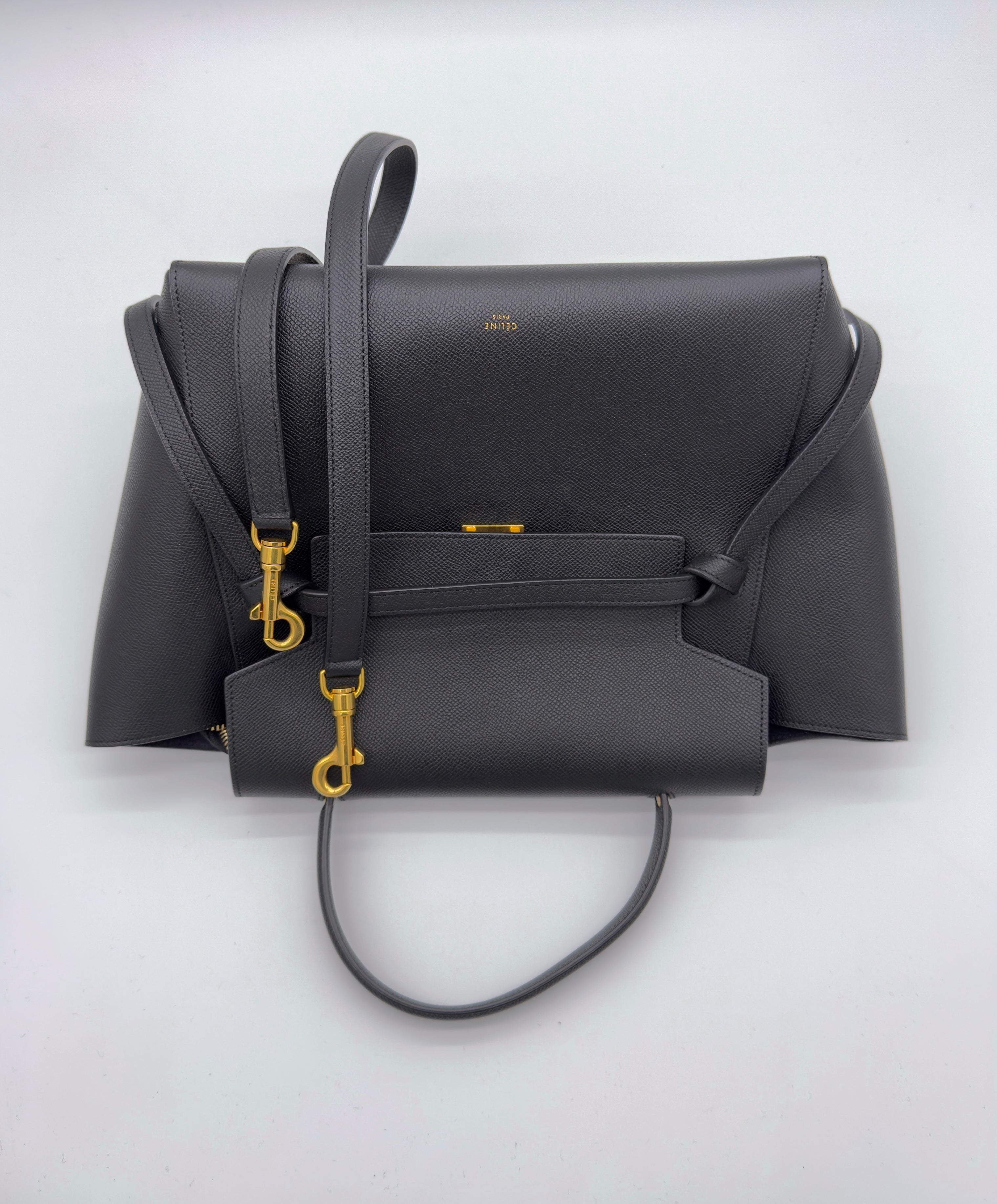 Celine Grained Calfskin Mini Belt Bag Grey