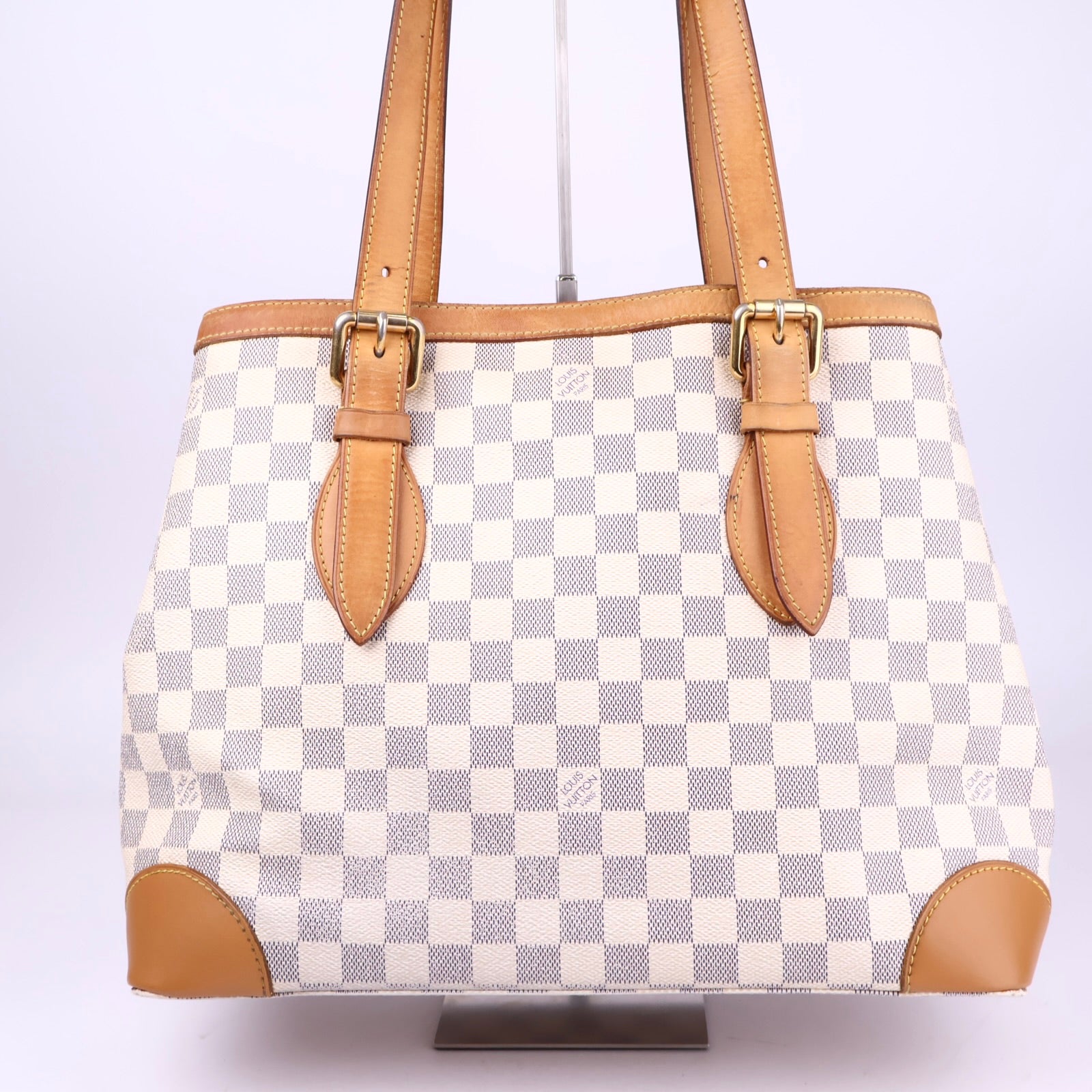 J3337 Louis Vuitton Damier Azur Canvas Hampstead MM Bag- Pre Owned