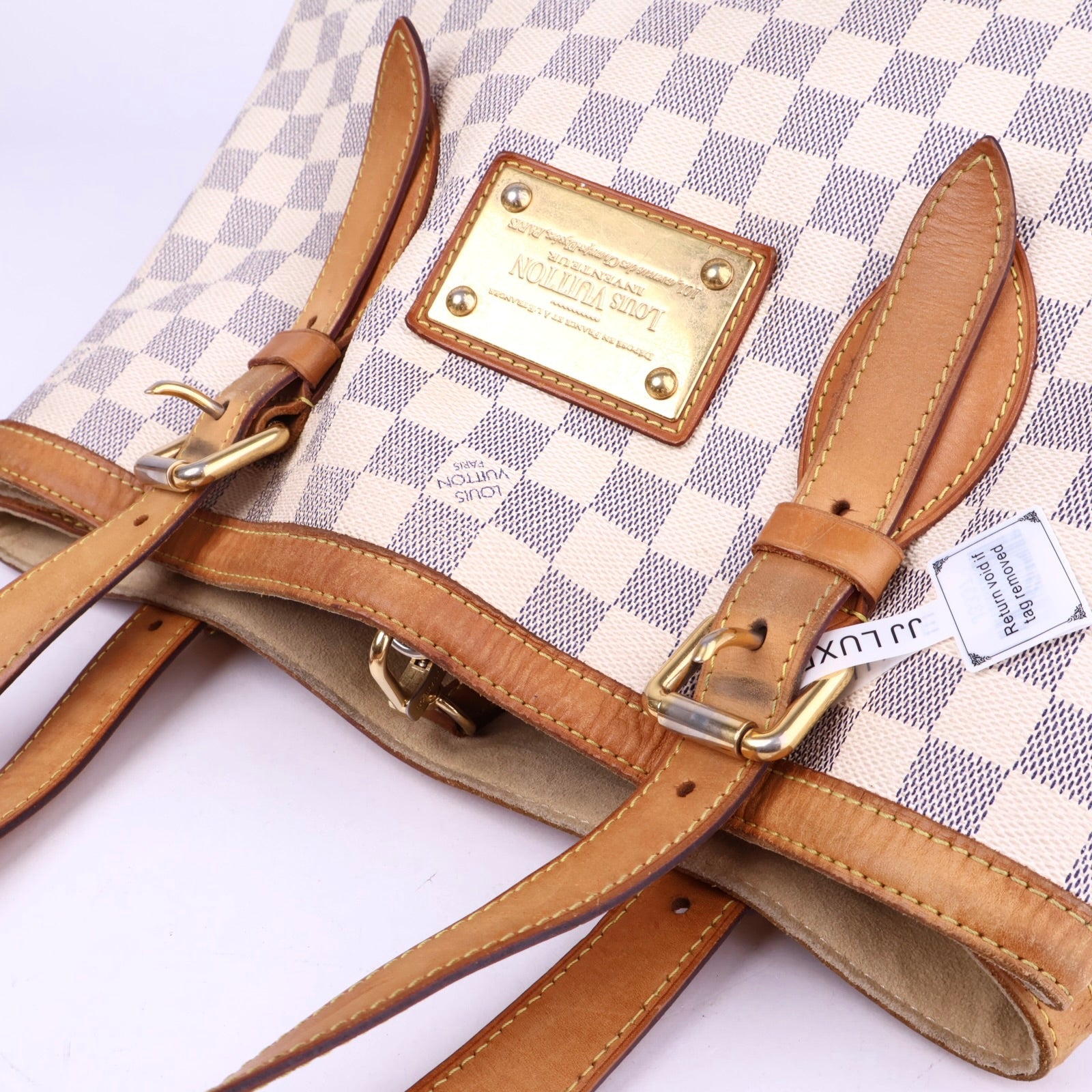 J3337 Louis Vuitton Damier Azur Canvas Hampstead MM Bag- Pre Owned