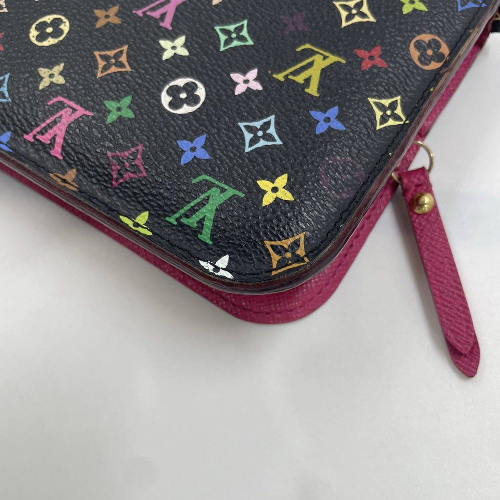 J2738 Louis Vuitton Wallet Insolite | Pre-Owned Like New Black Coated Canvas Monogram Multicolore